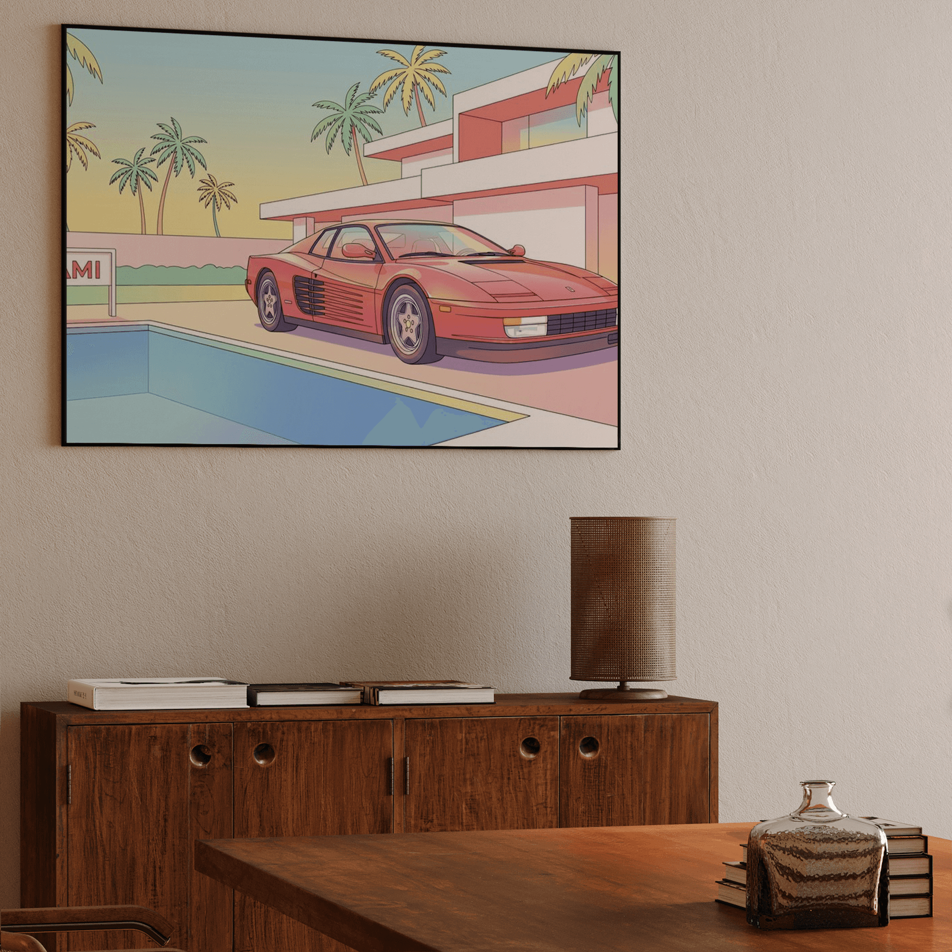 Miami Poolside: Classic Ferrari Testarossa