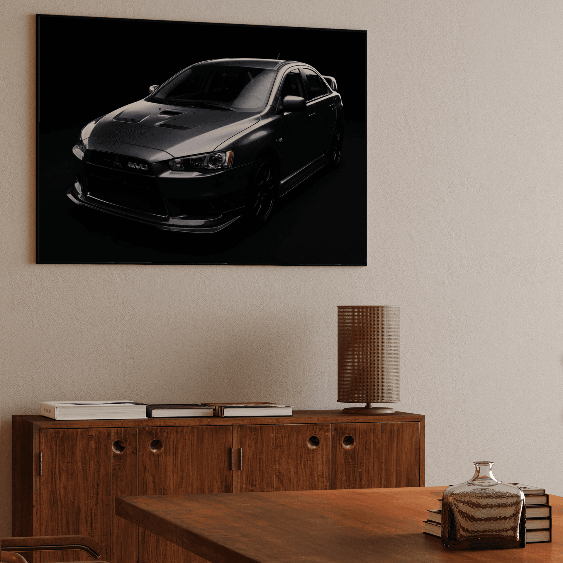 Mitsubishi Lancer Evolution X Gunmetal Grey Studio Portrait