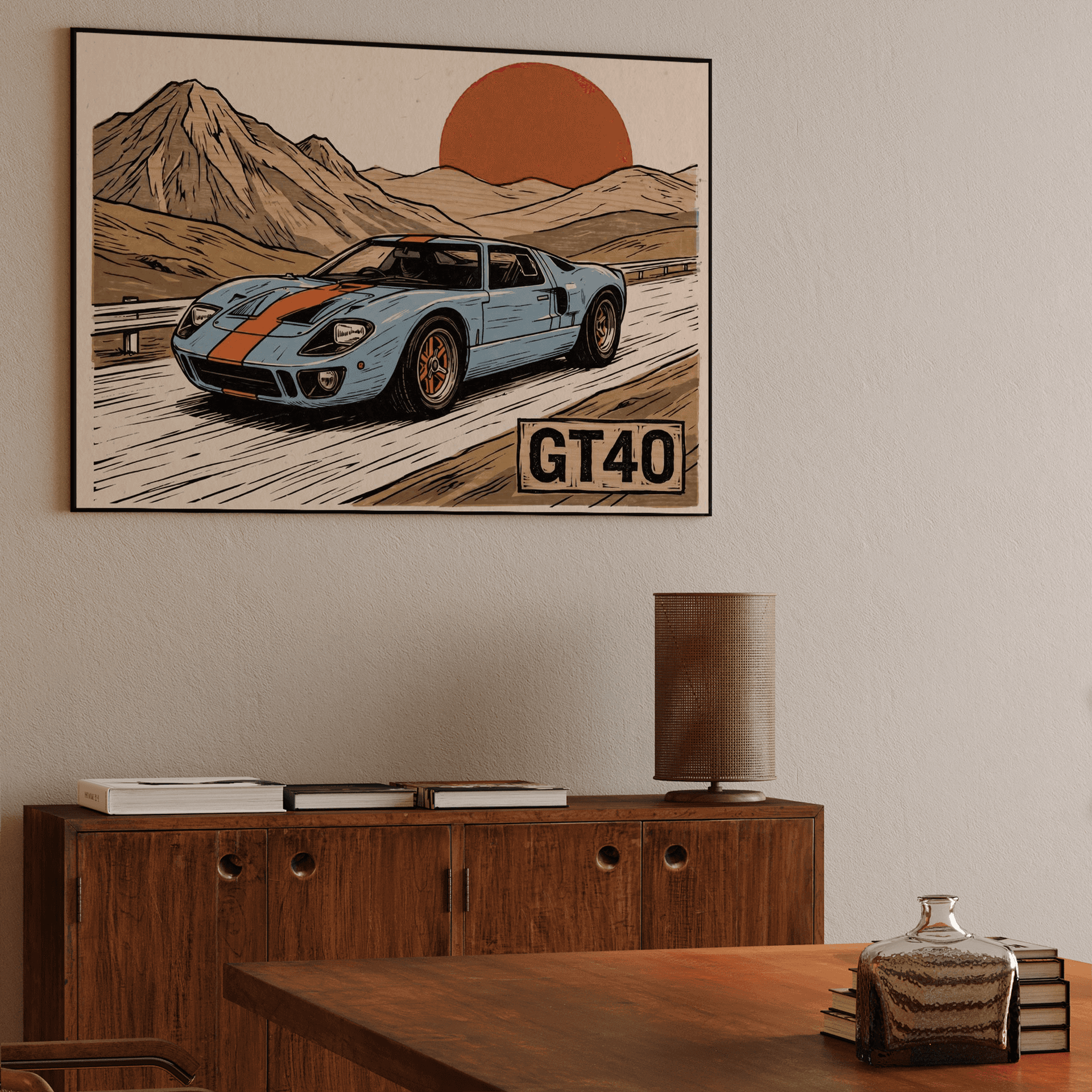 Ford GT40 Gulf Japanese Woodblock Edition