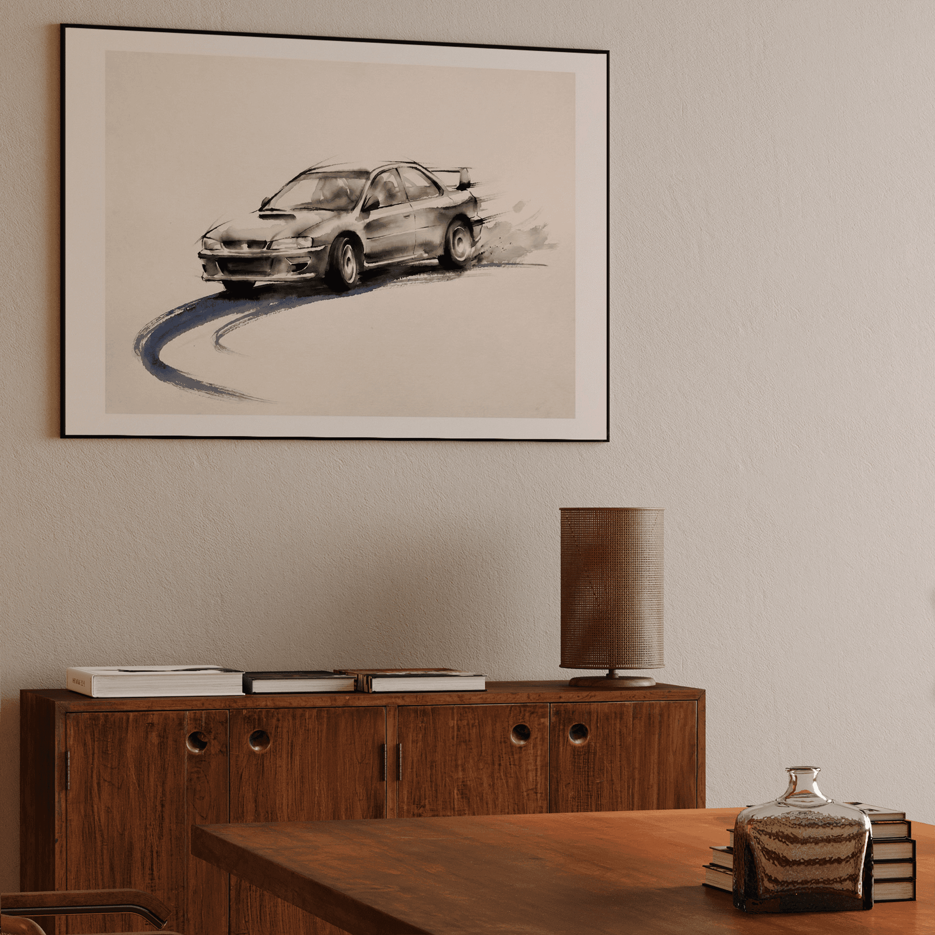 Minimalist Impreza Sumi-e Rally