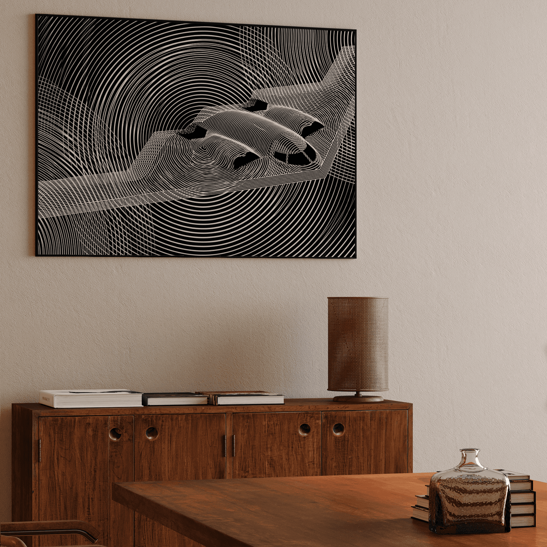 B-2 Spirit Op Art Distortion