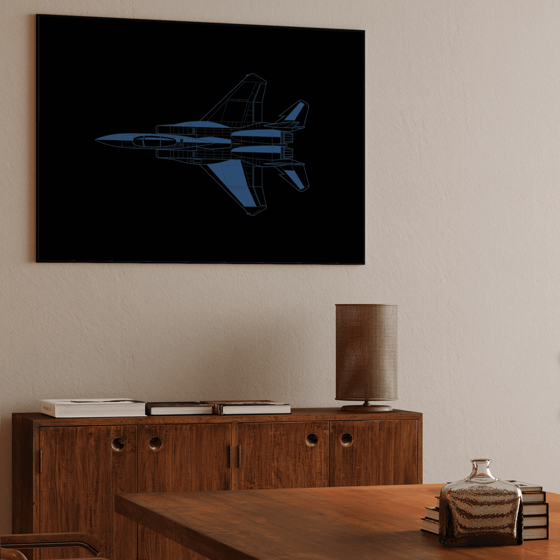 F-15 Eagle Minimalist Blueprint
