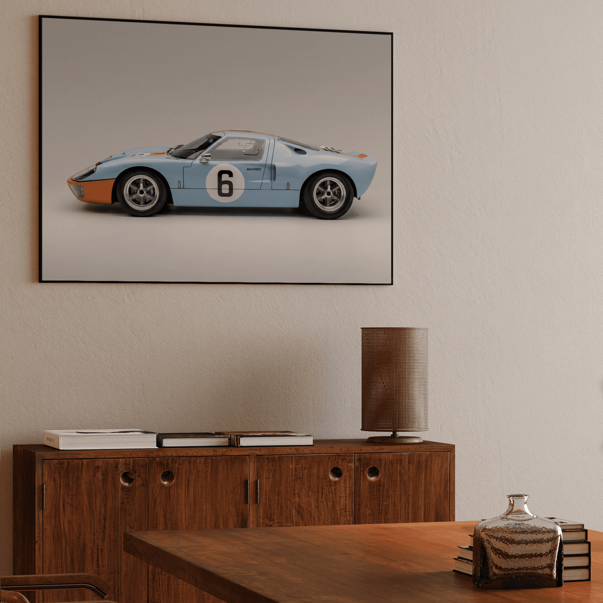 Ford GT40 Gulf Livery Number 6 Studio Shot
