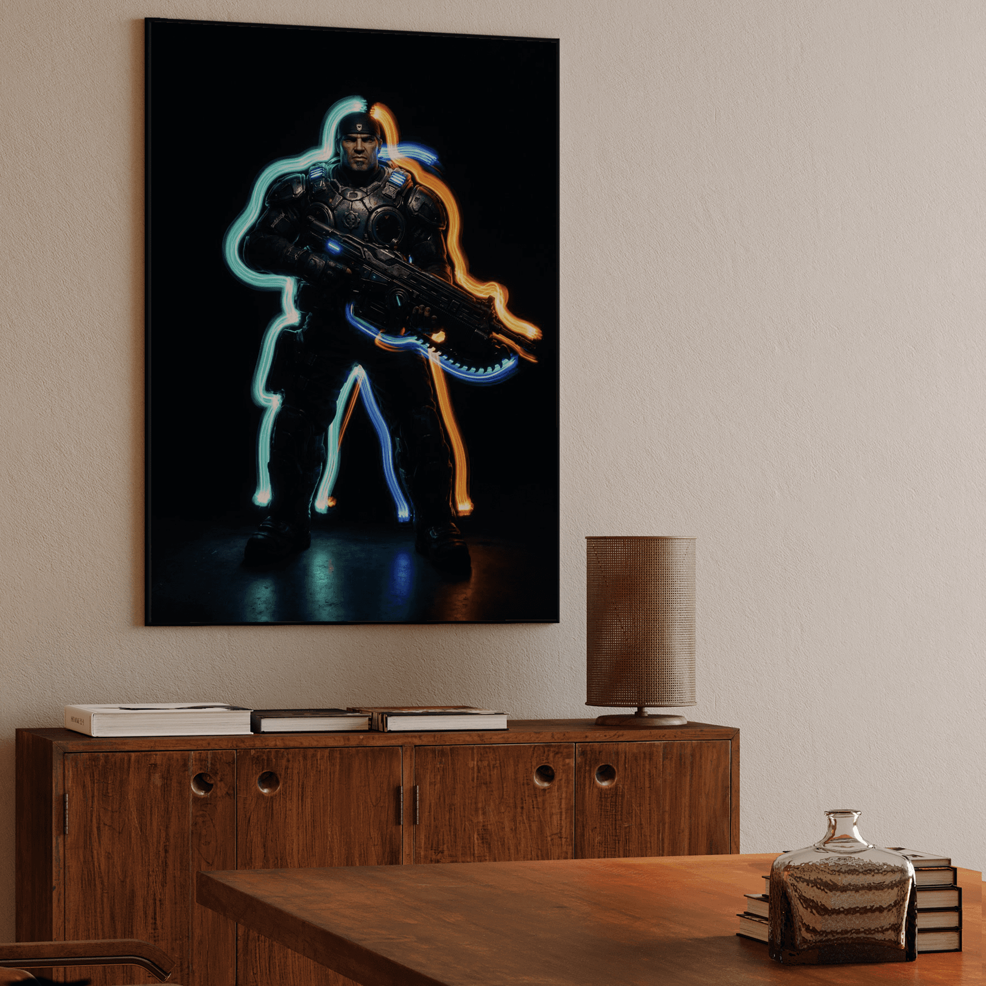 Marcus Fenix Neon Light Trails