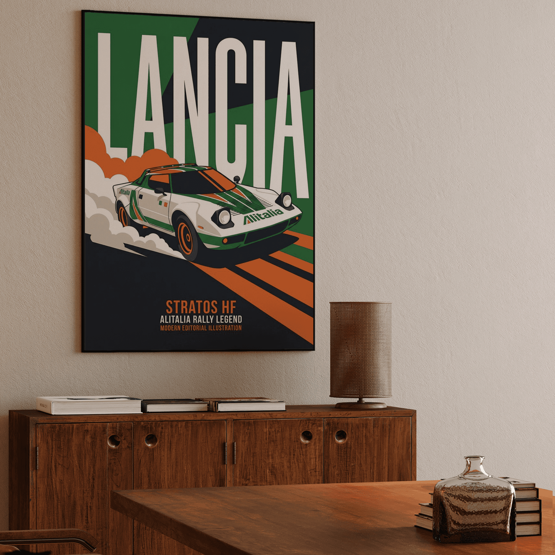 Lancia Stratos HF Alitalia Editorial Illustration