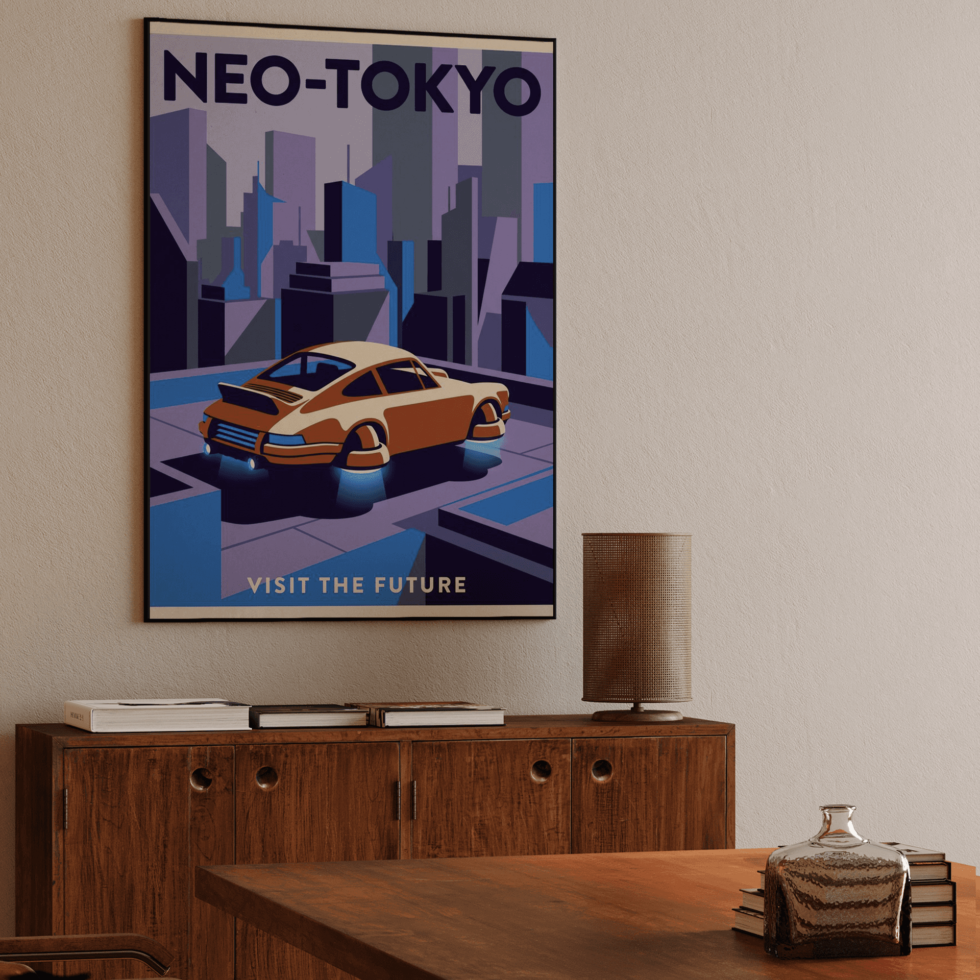Visit Neo-Tokyo: Classic Porsche 911 Hovercar