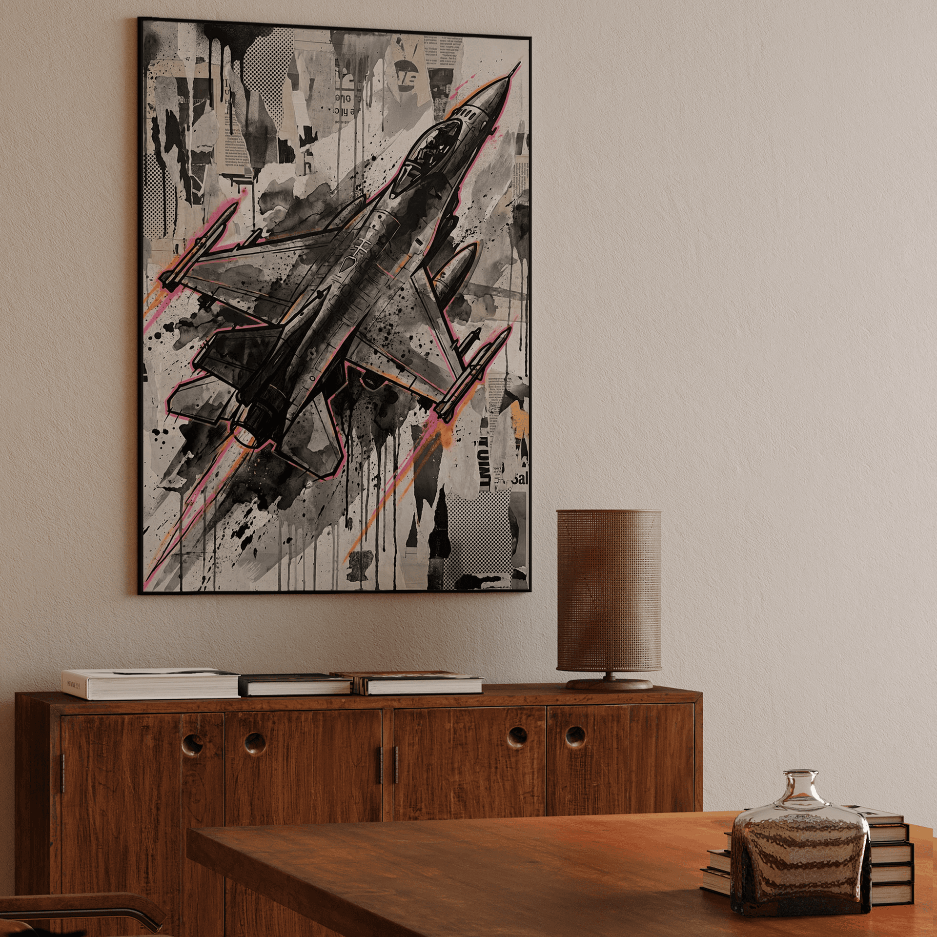 F-16 Street Art Collage