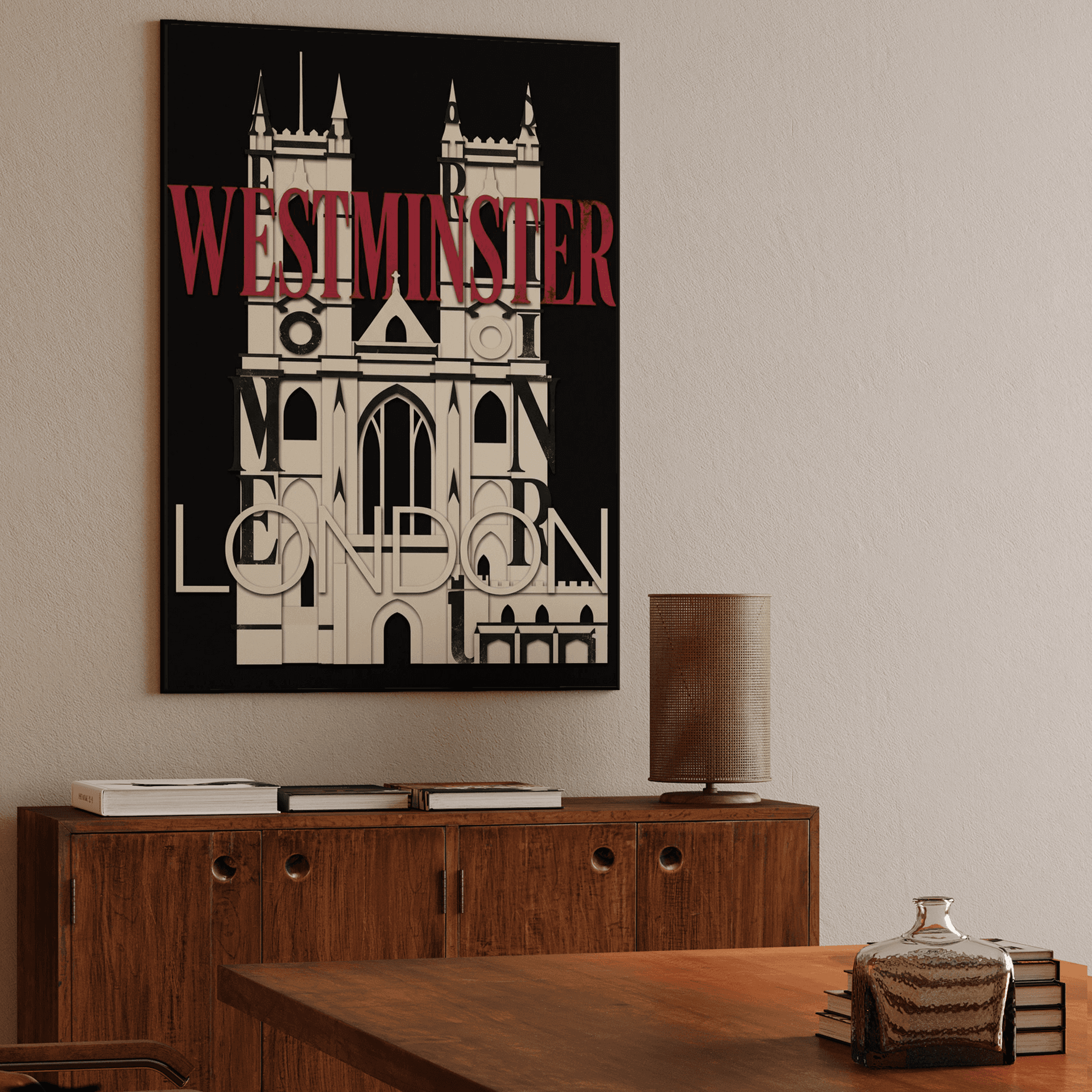 Minimalist Westminster Abbey London Graphic