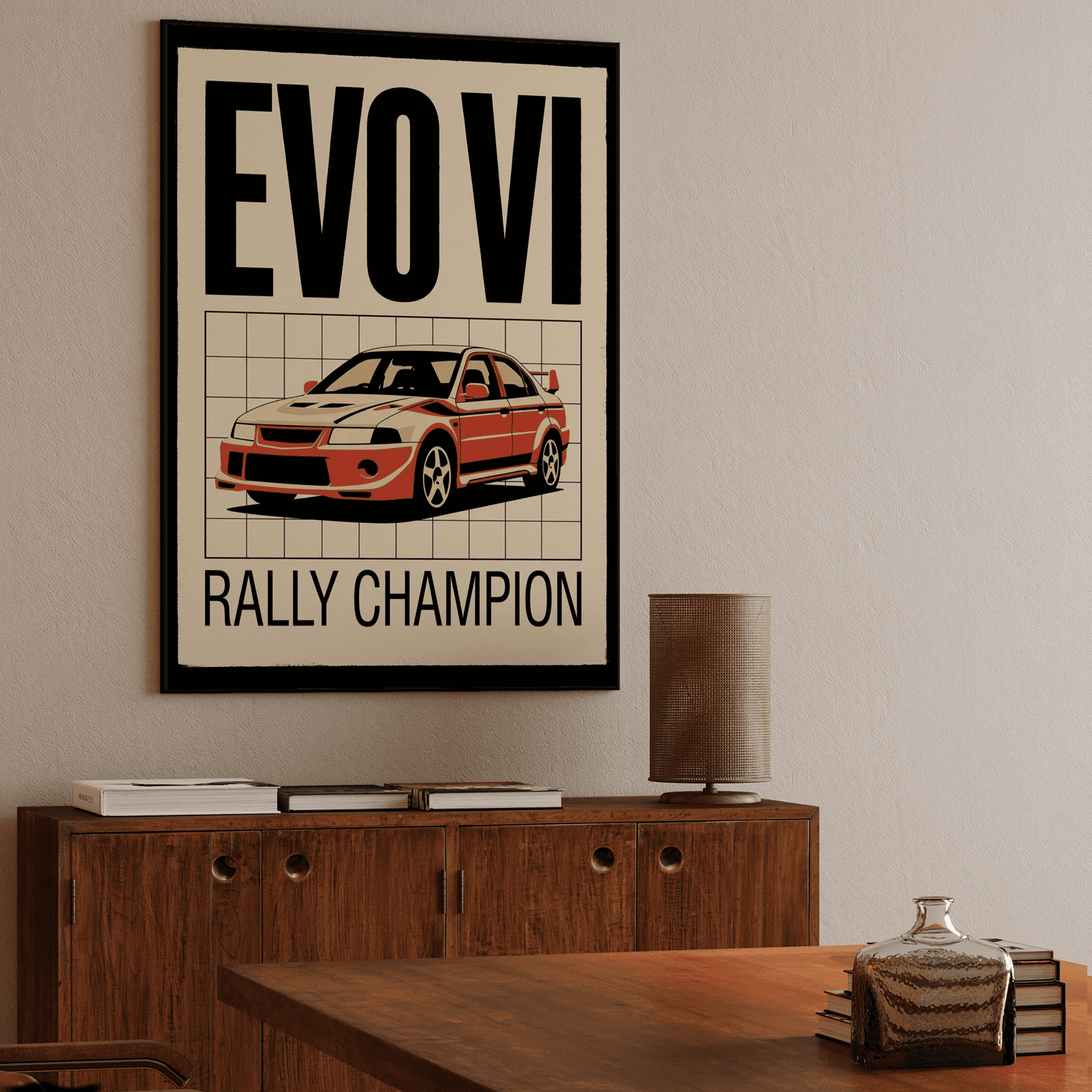 Evo VI Rally Champion Retro Graphic
