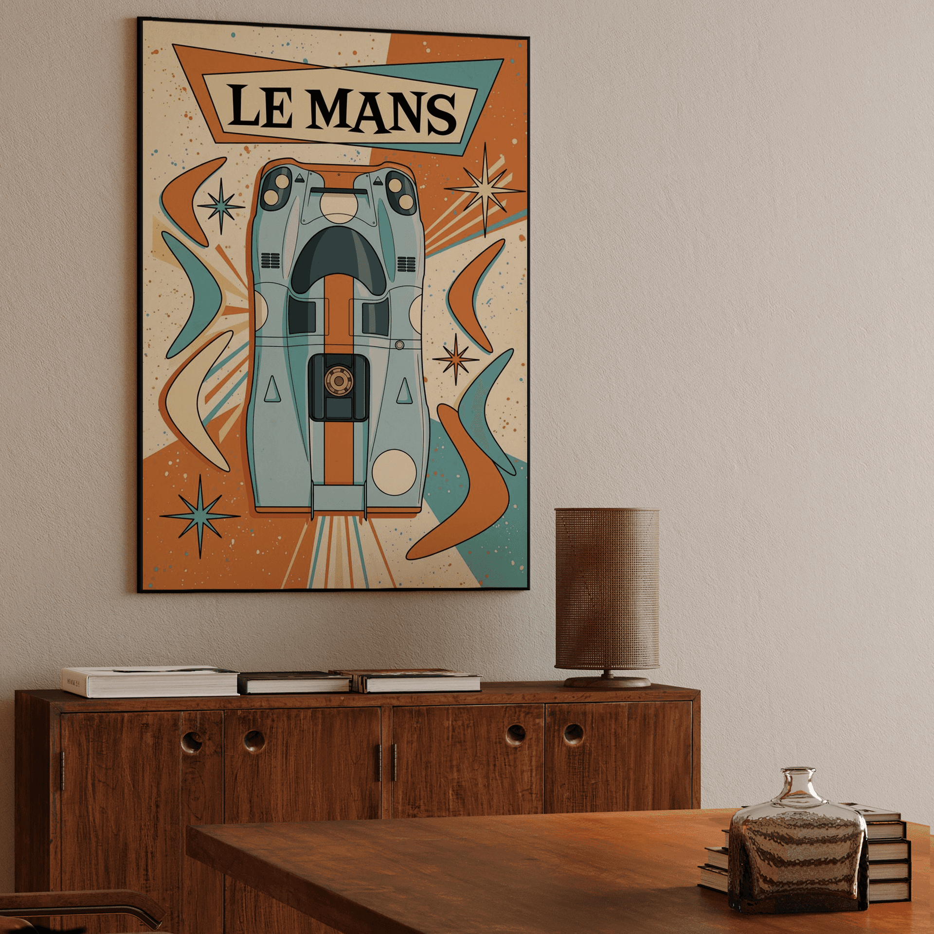 Porsche 917 Gulf Le Mans Mid-Century Retro