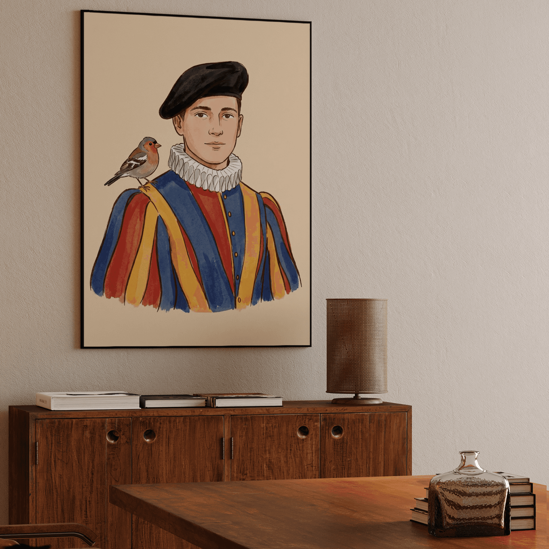 The Guard's Friend: Minimalist Swiss Guard Art