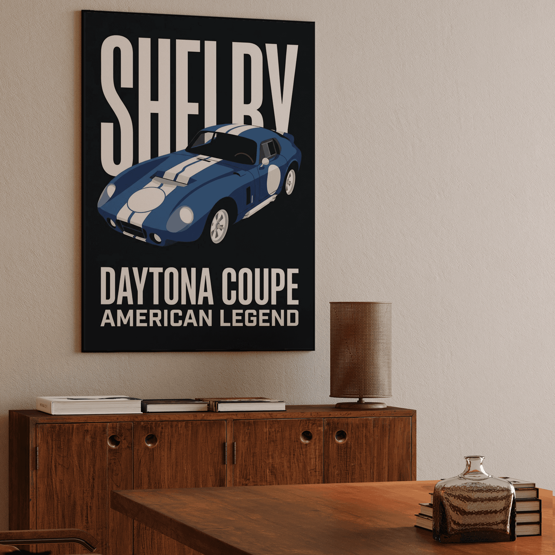 Shelby Daytona Coupe American Legend Retro Illustration
