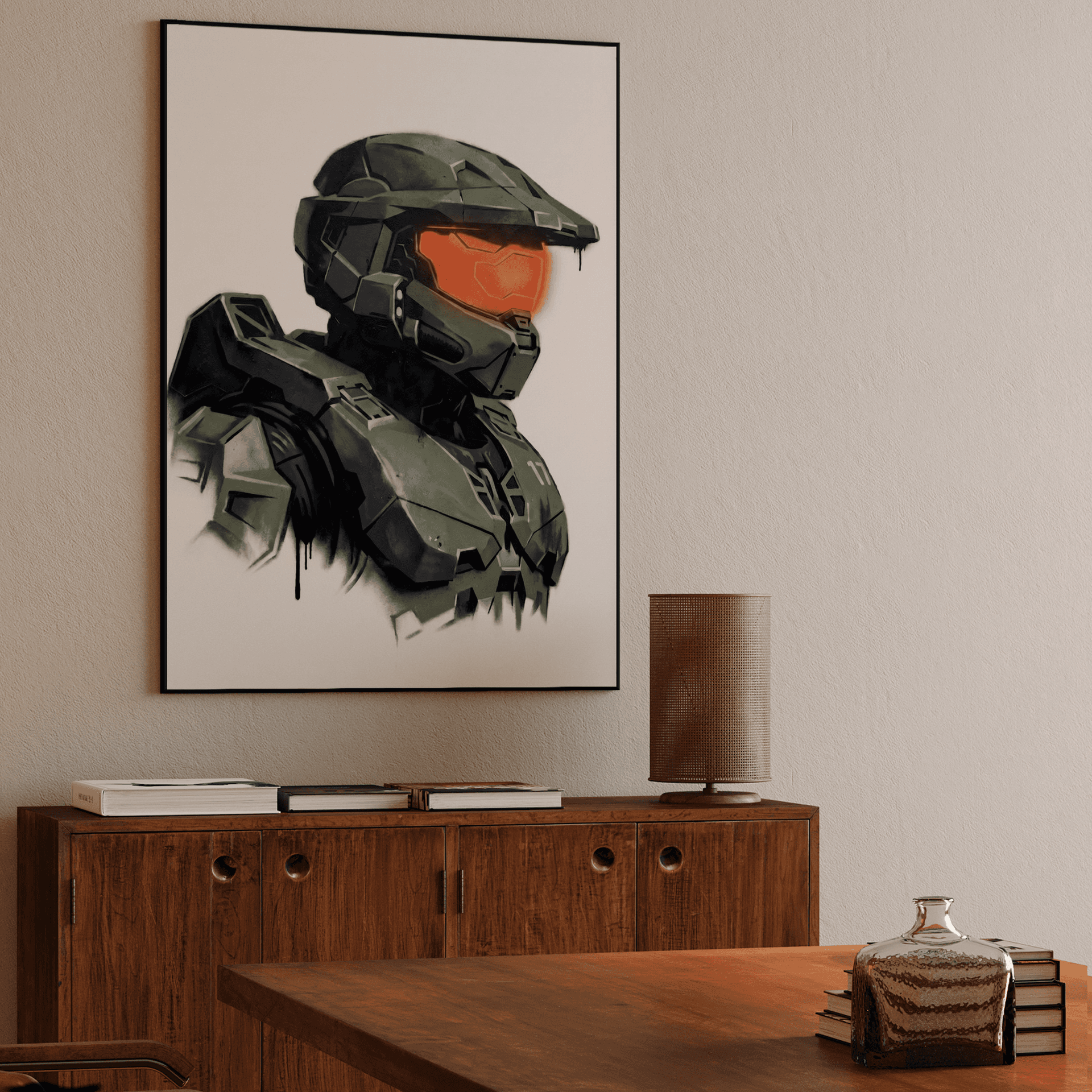 Master Chief Stencil Portrait