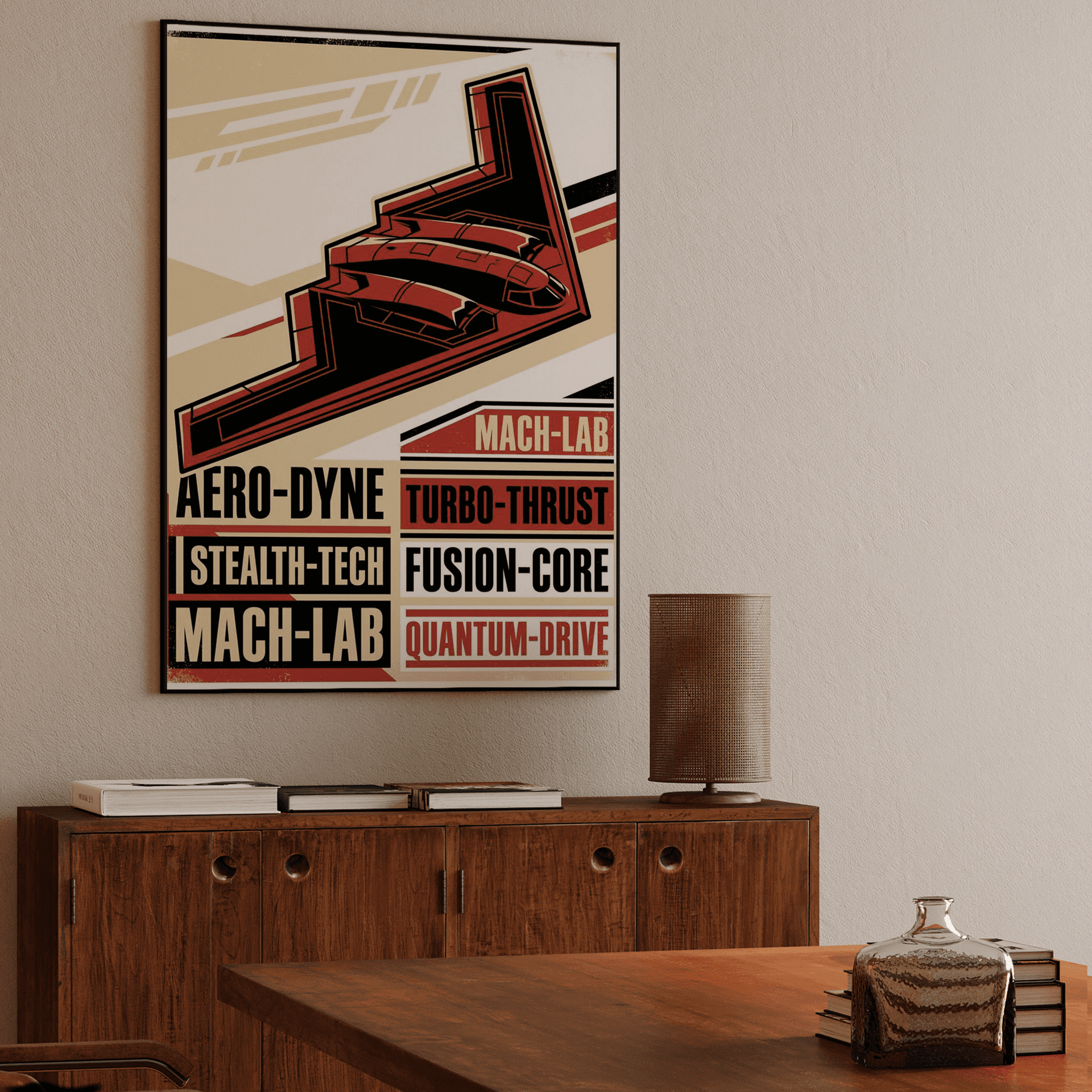 B-2 Spirit Retro Poster