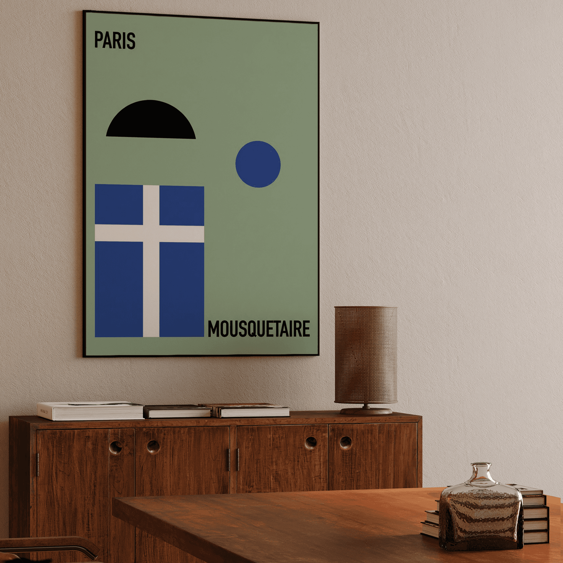 Bauhaus Mousquetaire: Abstract French Guard Art