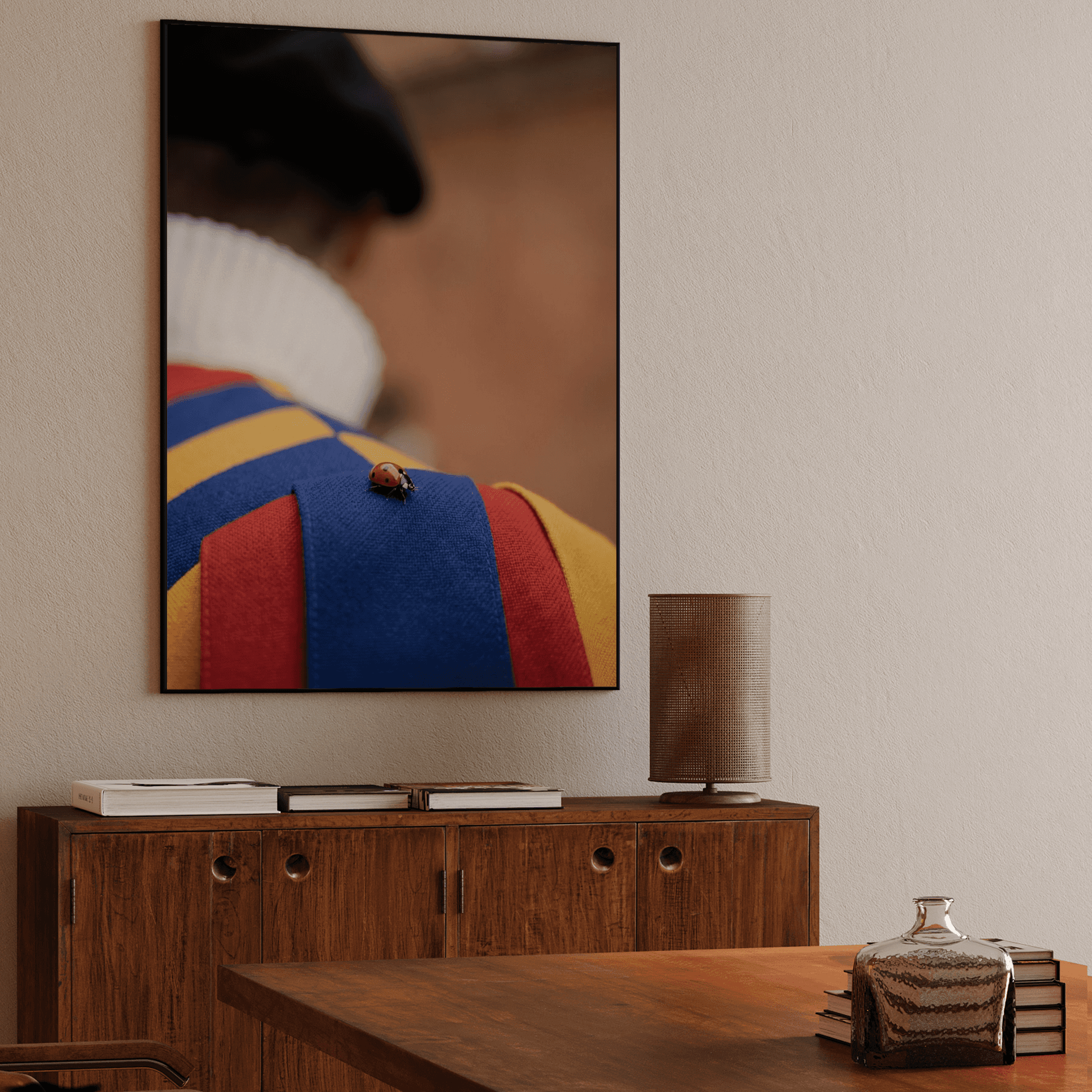The Guard's Ladybug: Close-up of Swiss Guard Uniform