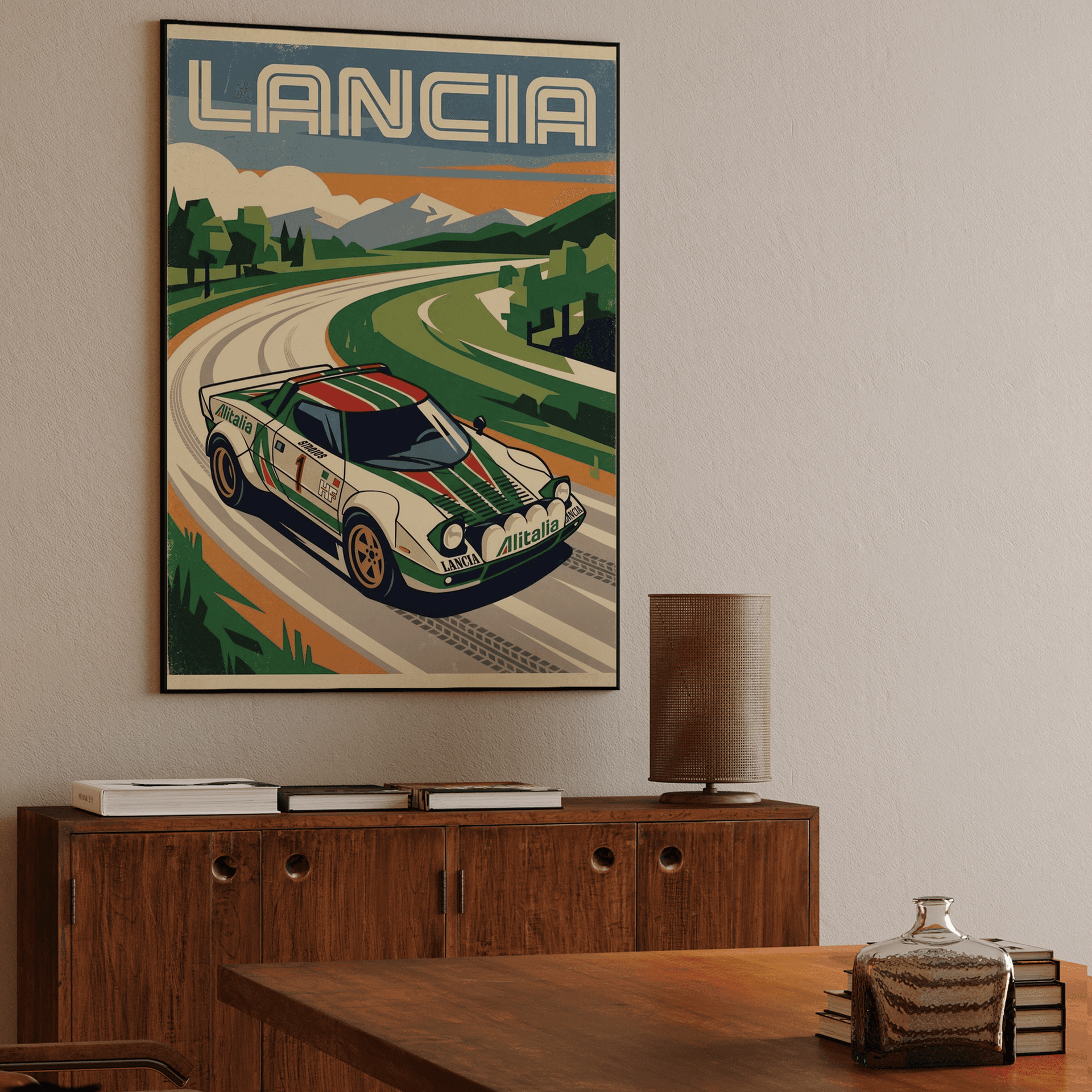 Lancia Stratos Alitalia Winding Mountain Pass