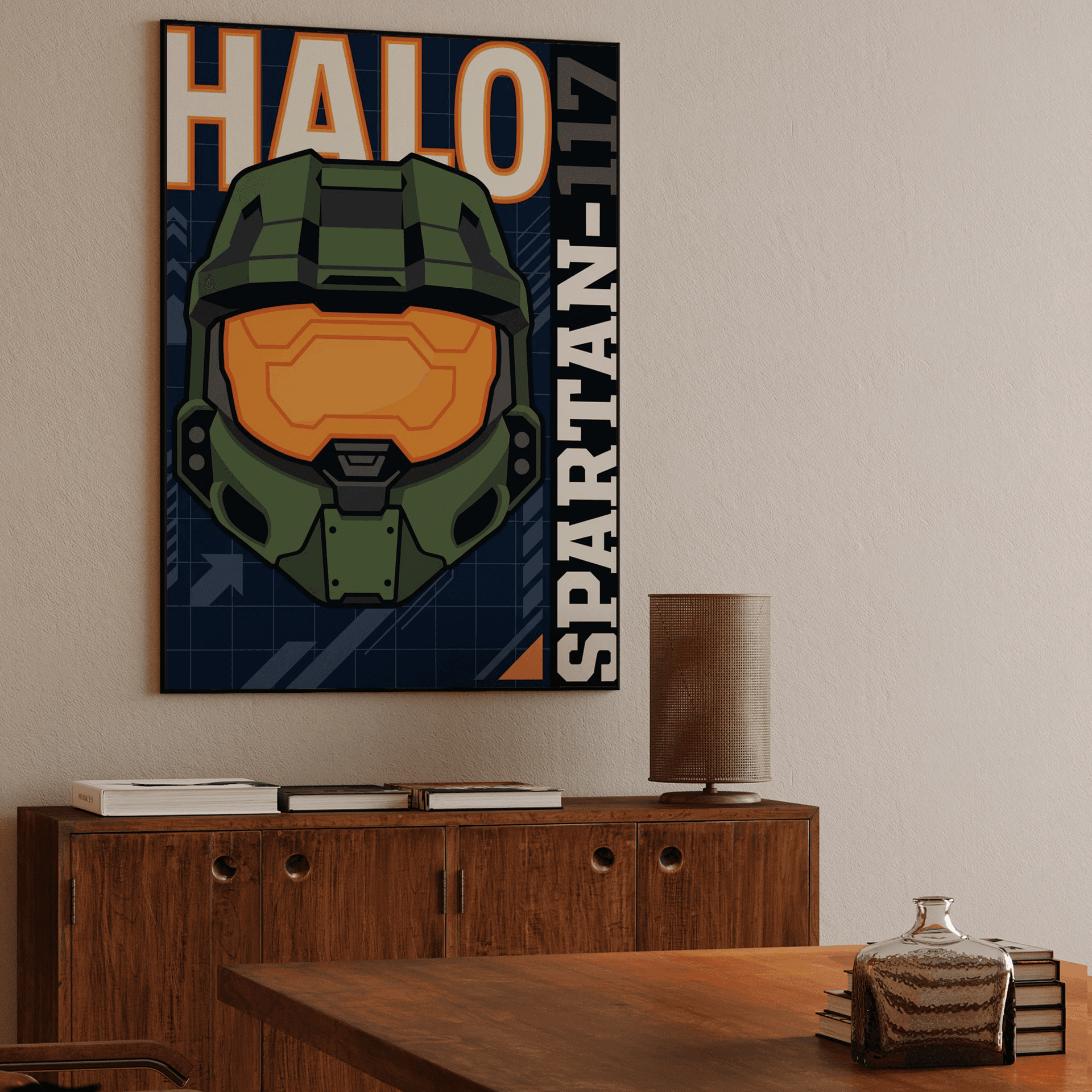 Spartan-117 Flat Art Poster