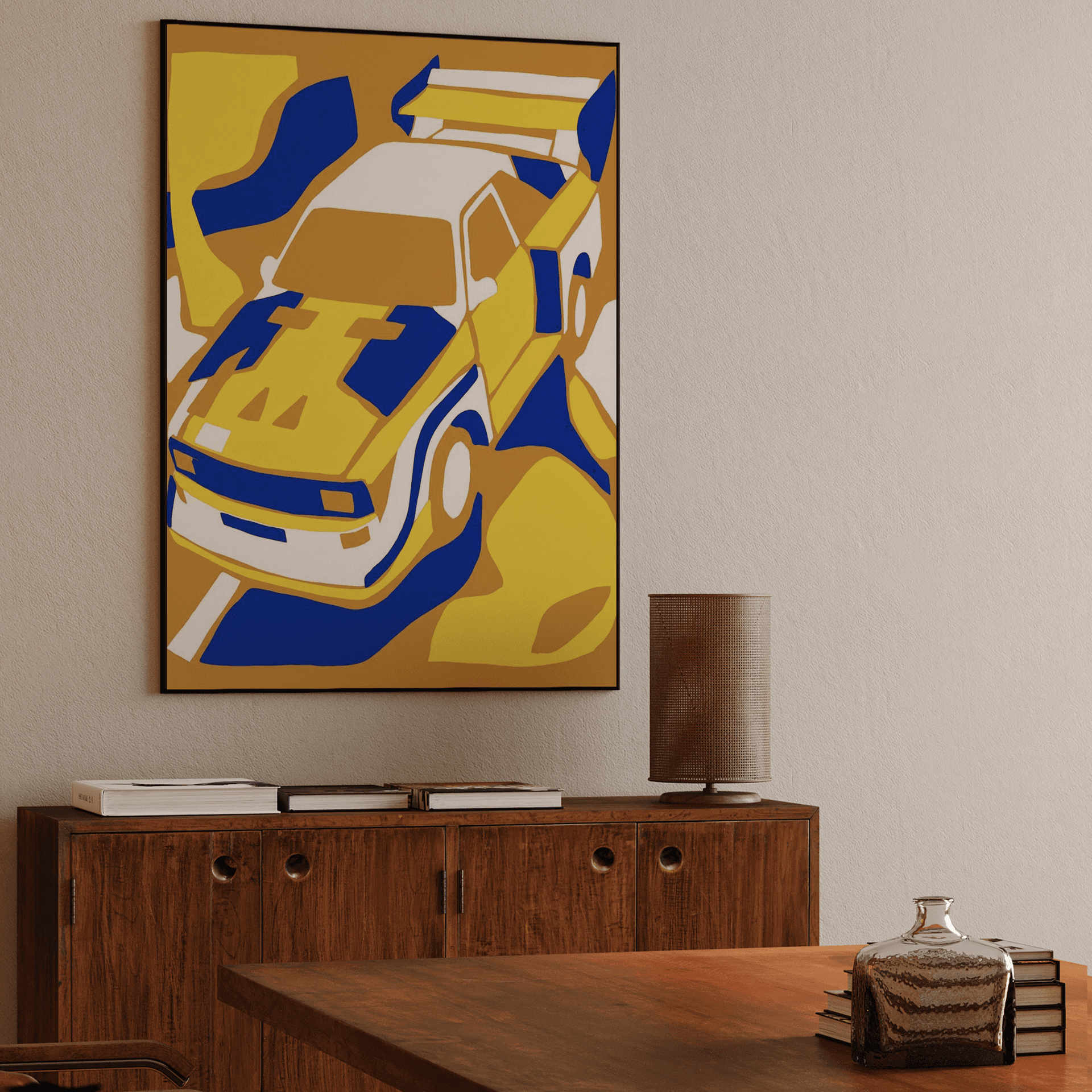 Minimalist S1 Rally Icon: Bold Flat Art