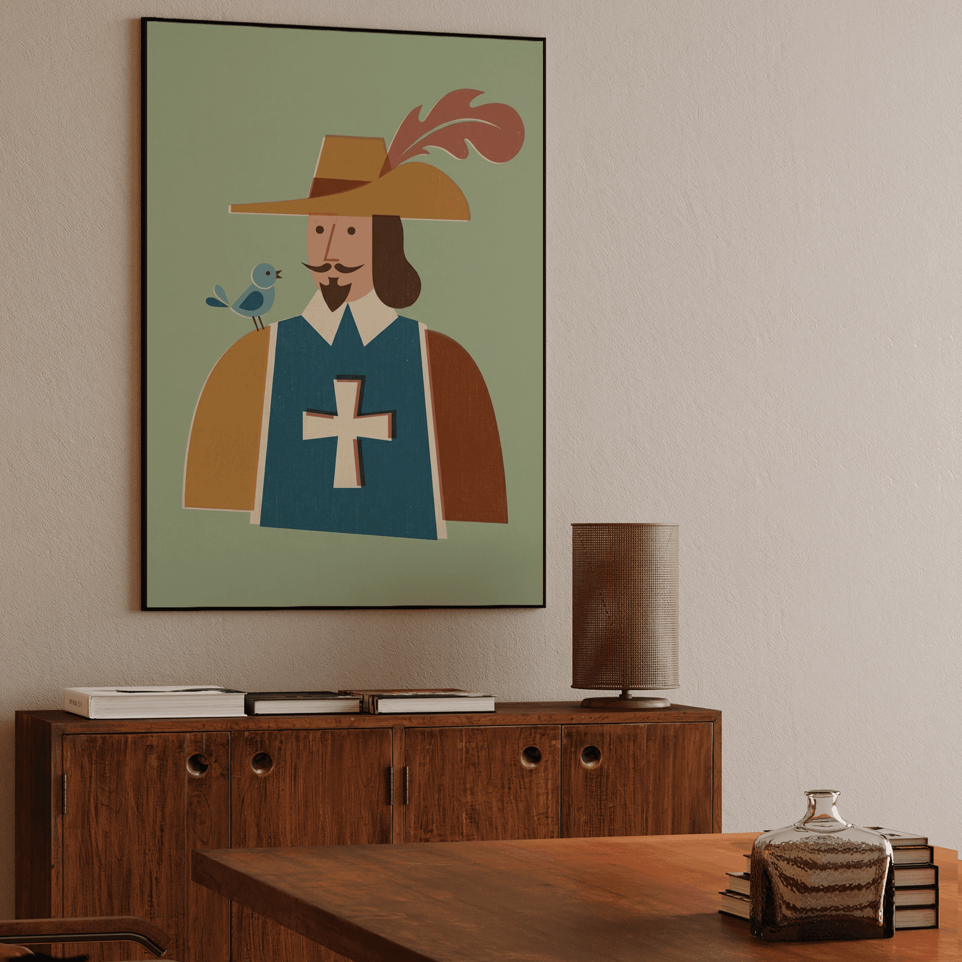 The Musketeer's Song: Minimalist French Guard Art