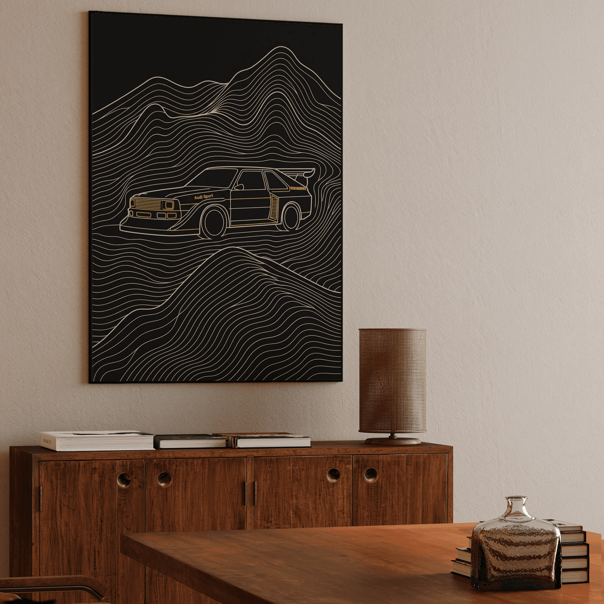 Quattro S1 Topographic Line Art