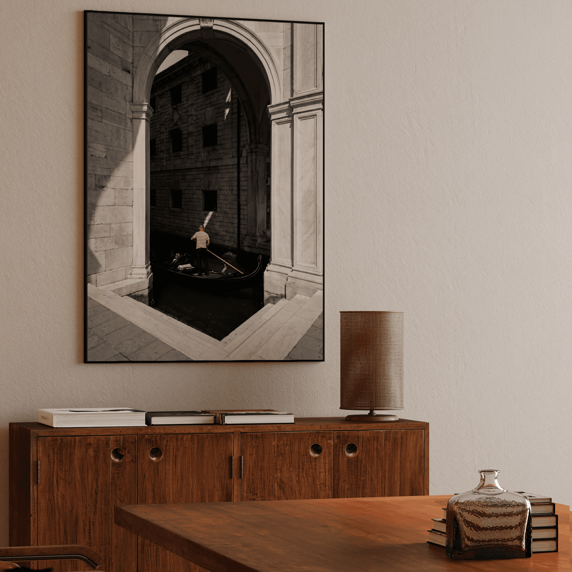 Through the Arch: Venice Gondolier Portrait