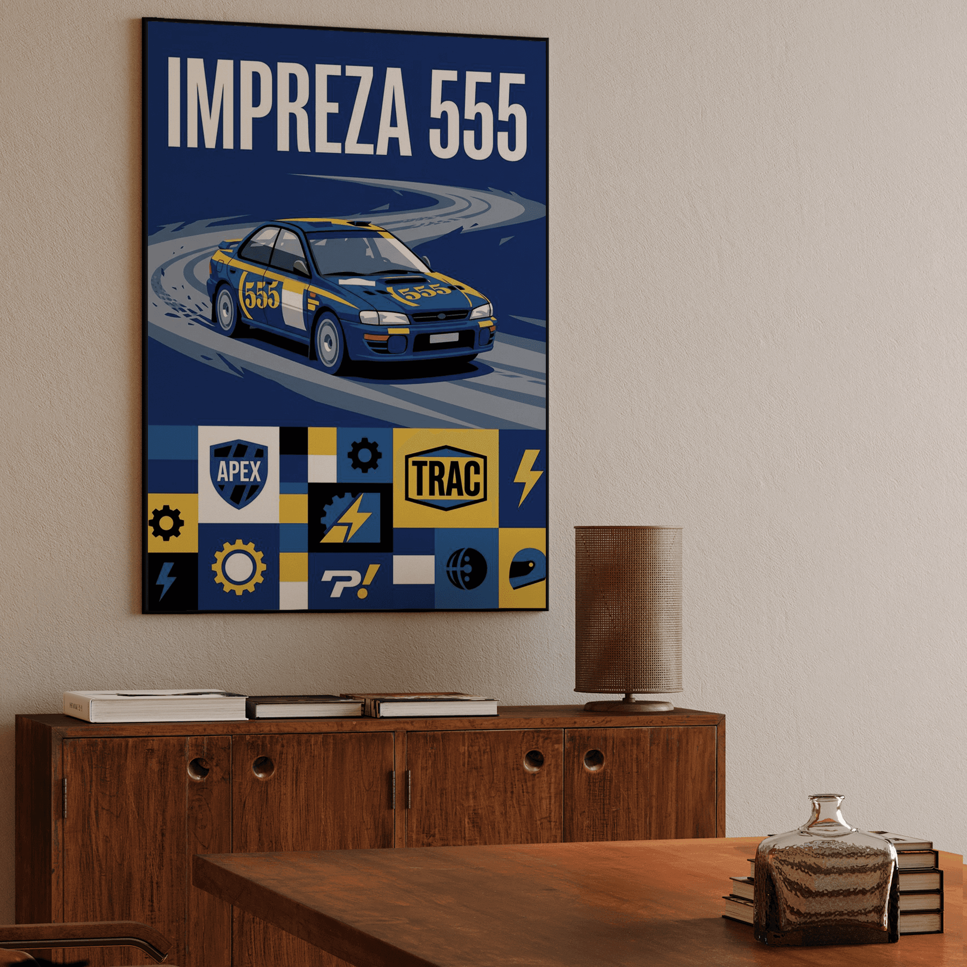 Impreza 555 Graphic Poster Art