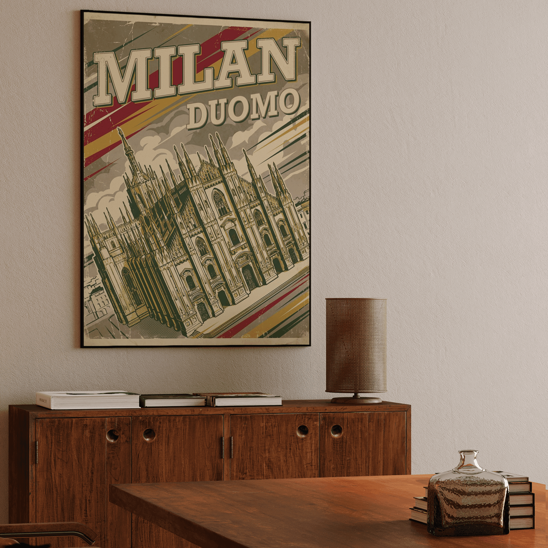 Classic Milan Duomo Travel Art