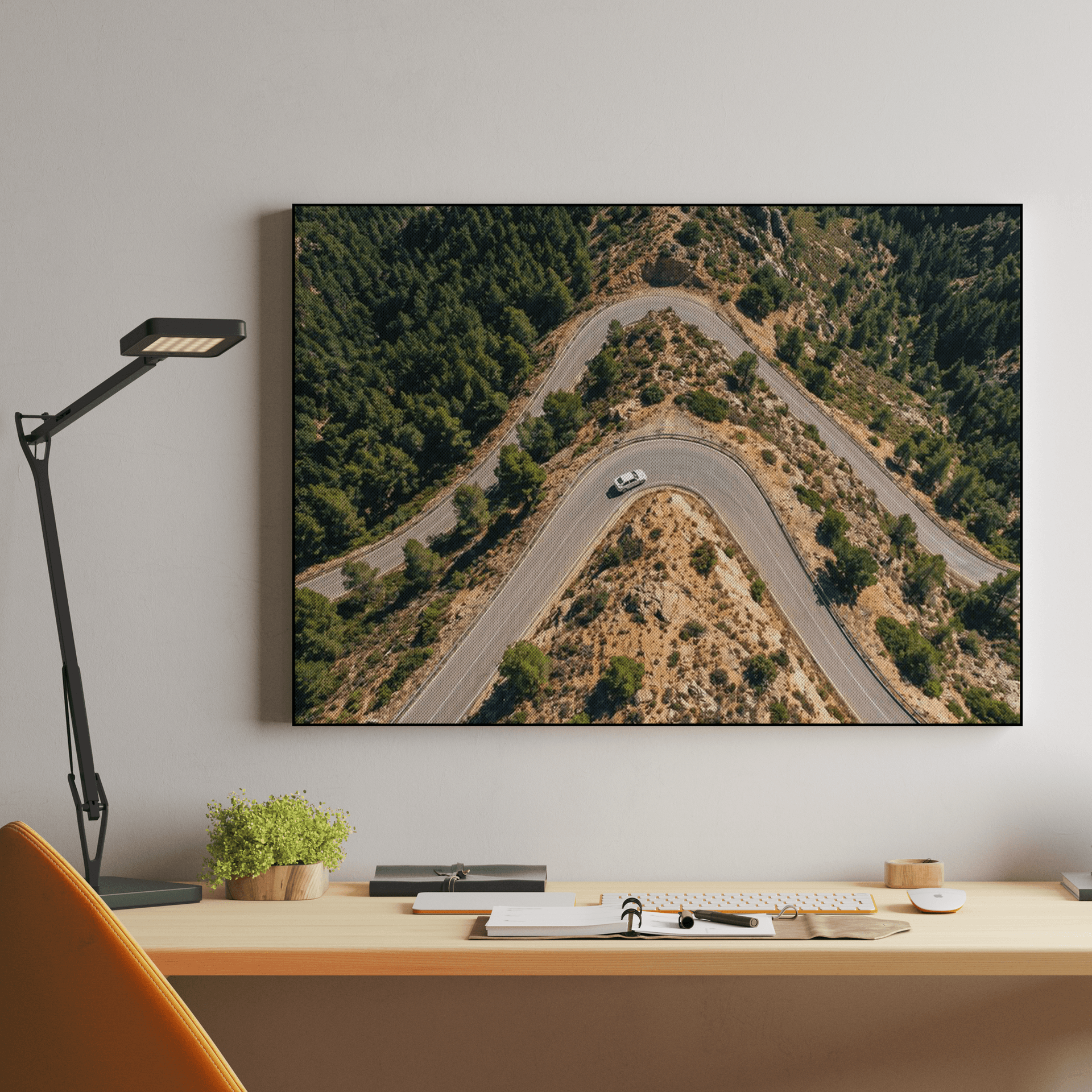 Alpine S-Curves - Winding Mountain Pass Aerial Photography