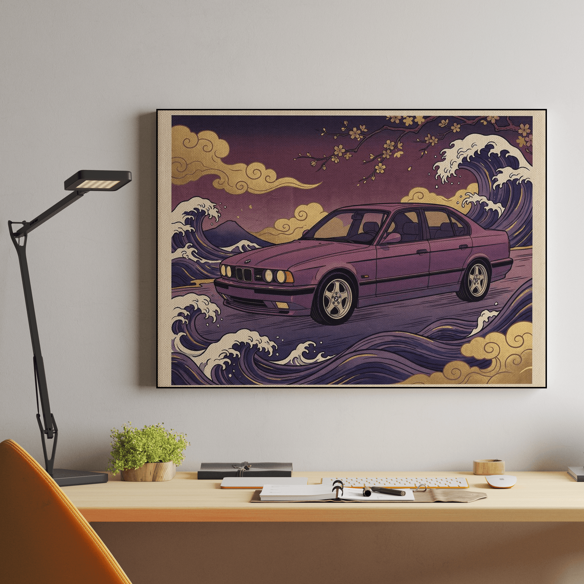 BMW E34 Great Wave Ukiyo-e