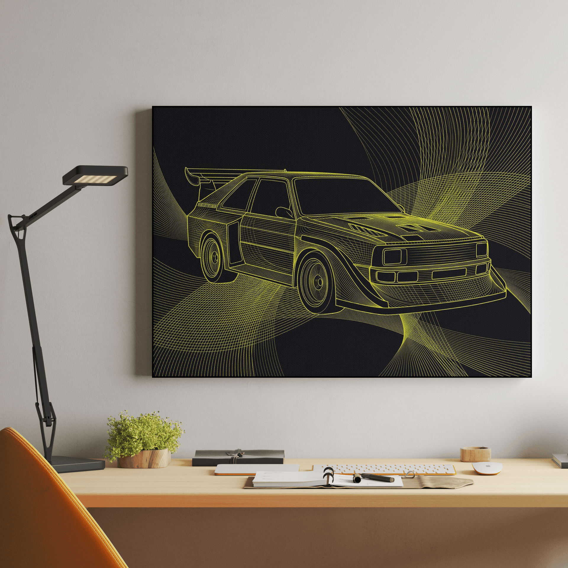 Quattro S1 Wireframe Wave