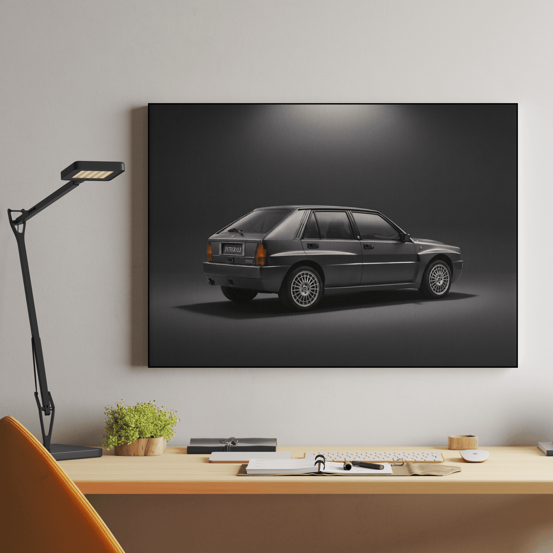 Lancia Delta Integrale Gunmetal Grey Studio Portrait