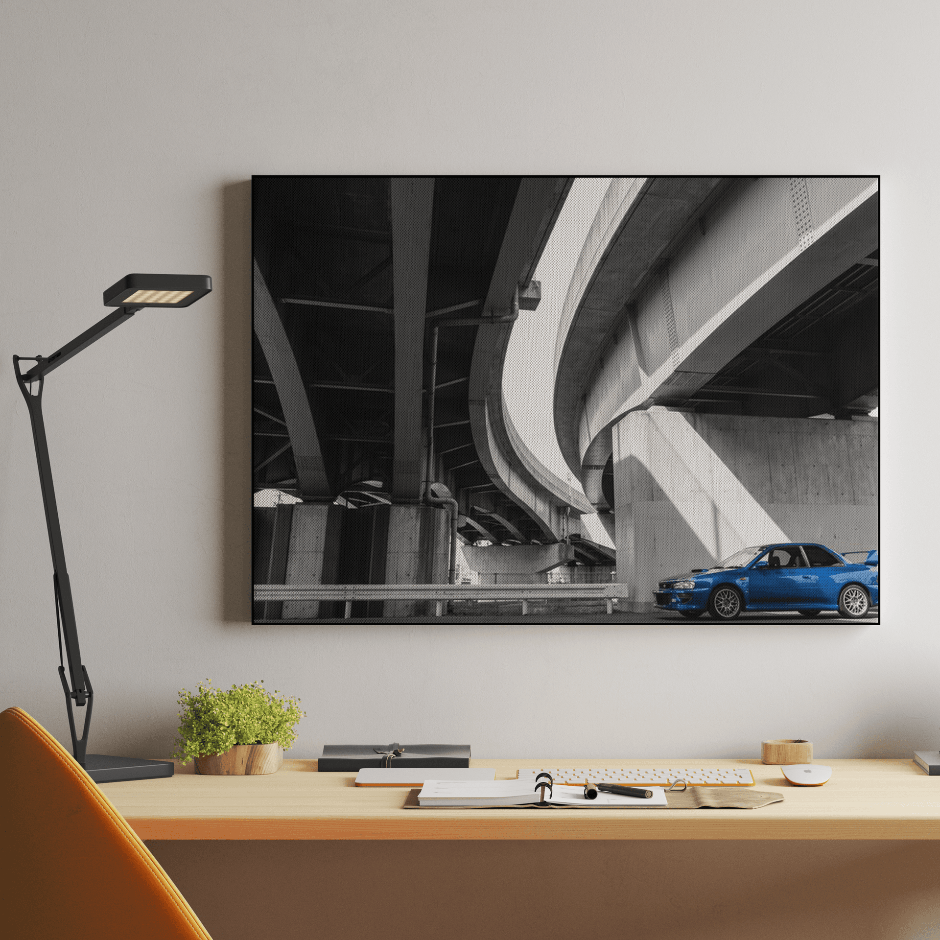 Concrete Curve - Selective Color Subaru Impreza 22B STi