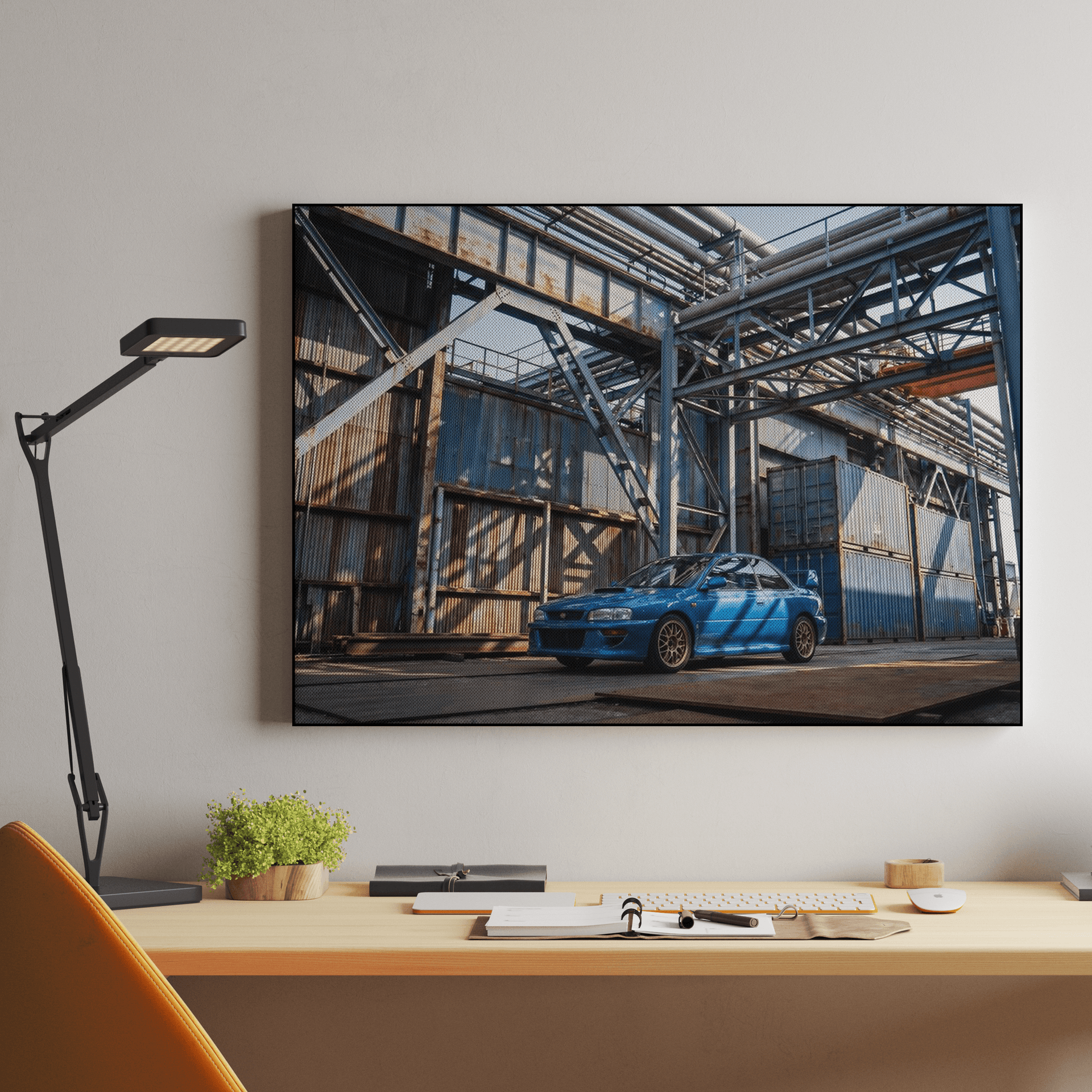 Steel & STi - Subaru Impreza 22B in the Industrial Yard