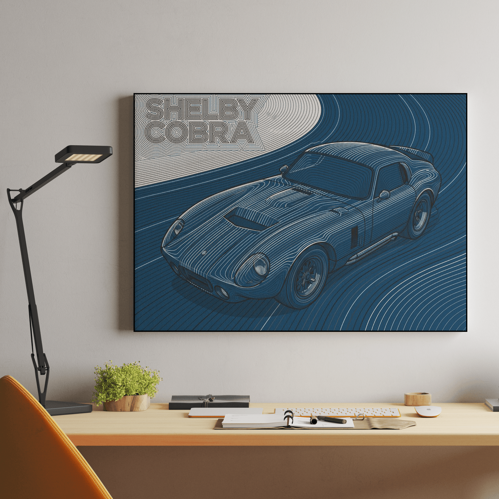 Shelby Cobra Daytona Coupe Topographic Art