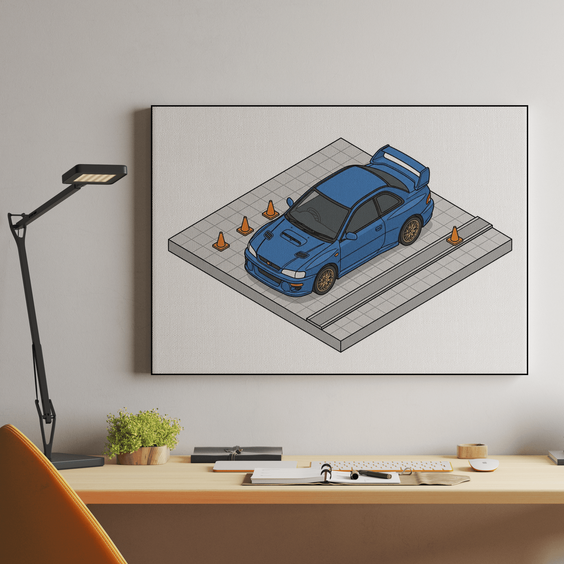Isometric Impreza - Subaru 22B STi Vector Art
