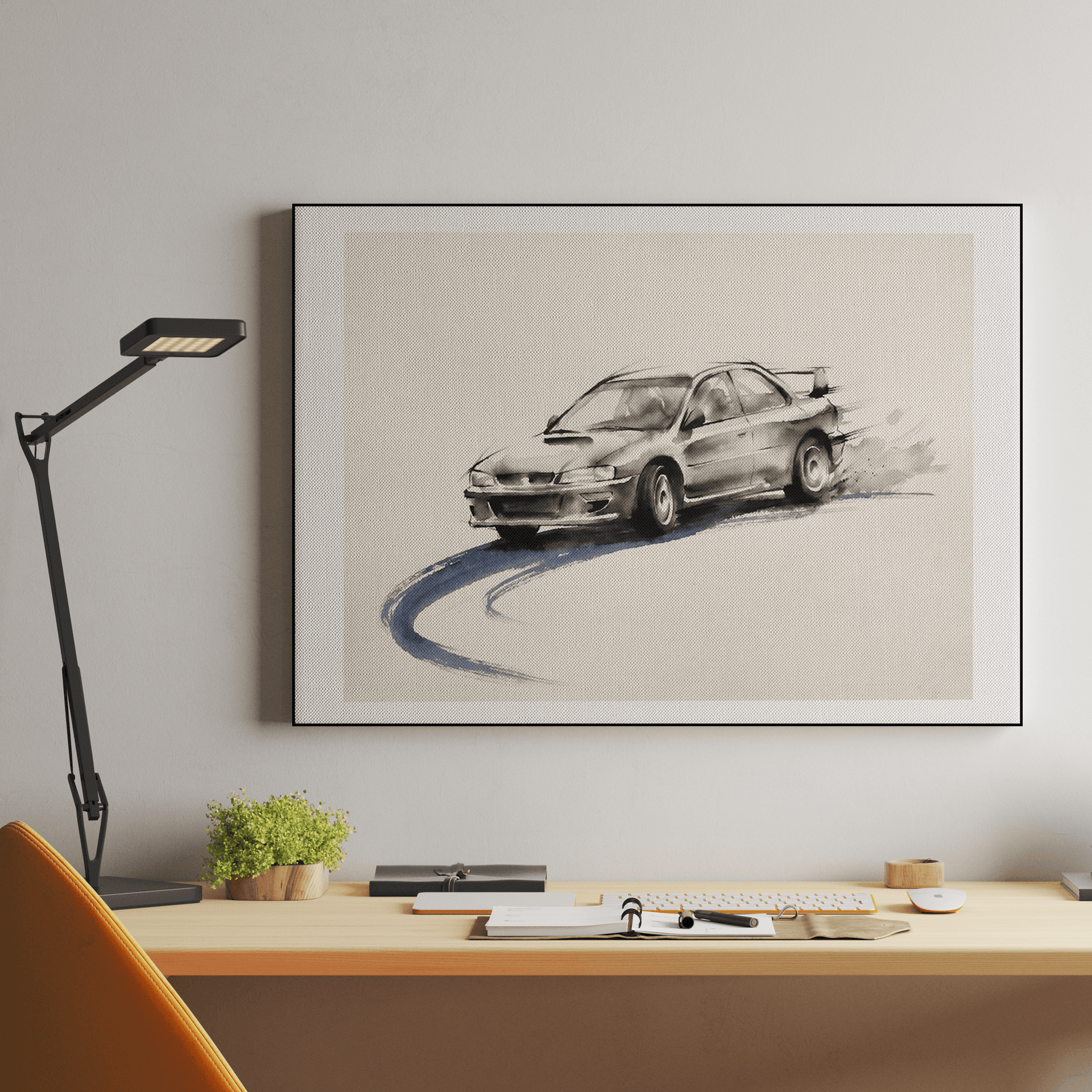 Minimalist Impreza Sumi-e Rally
