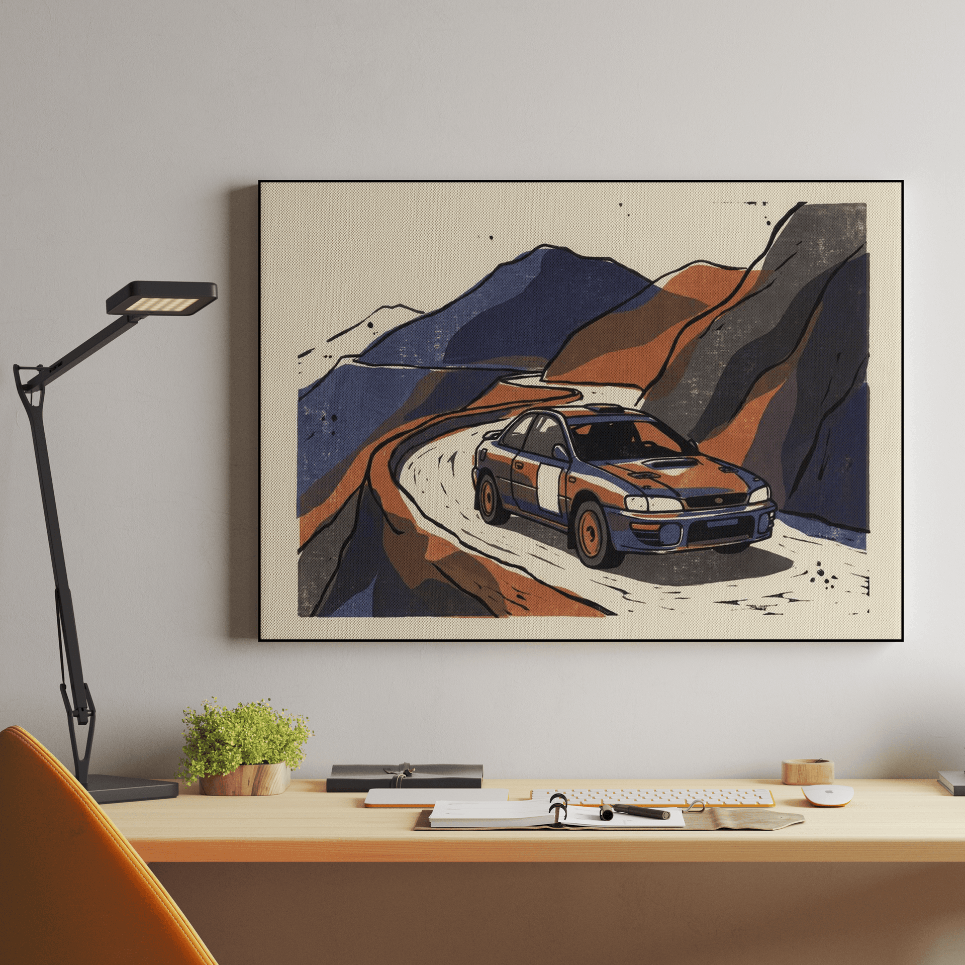 Impreza Mountain Pass Block Print