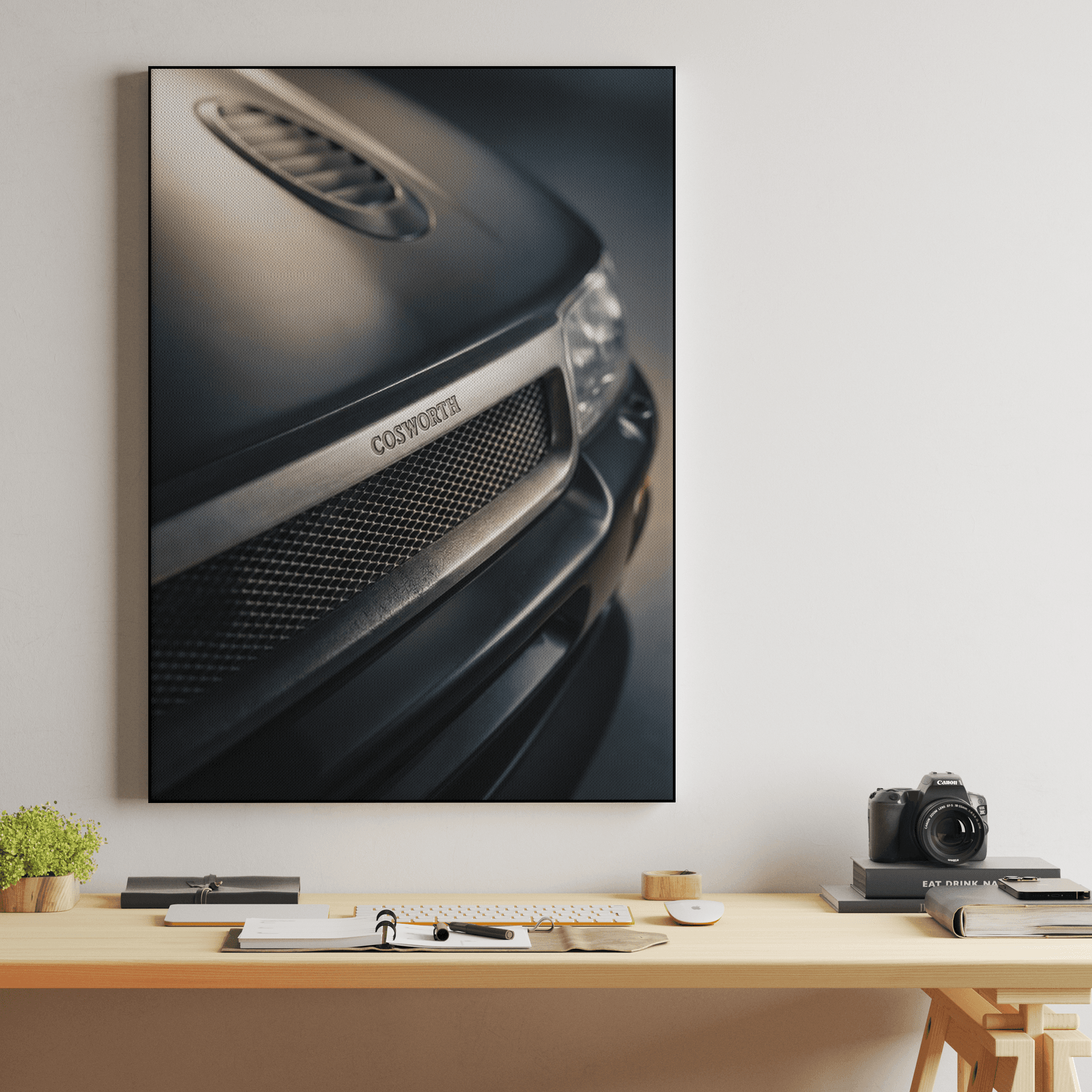 Ford Escort Cosworth Matte Black Grille Macro