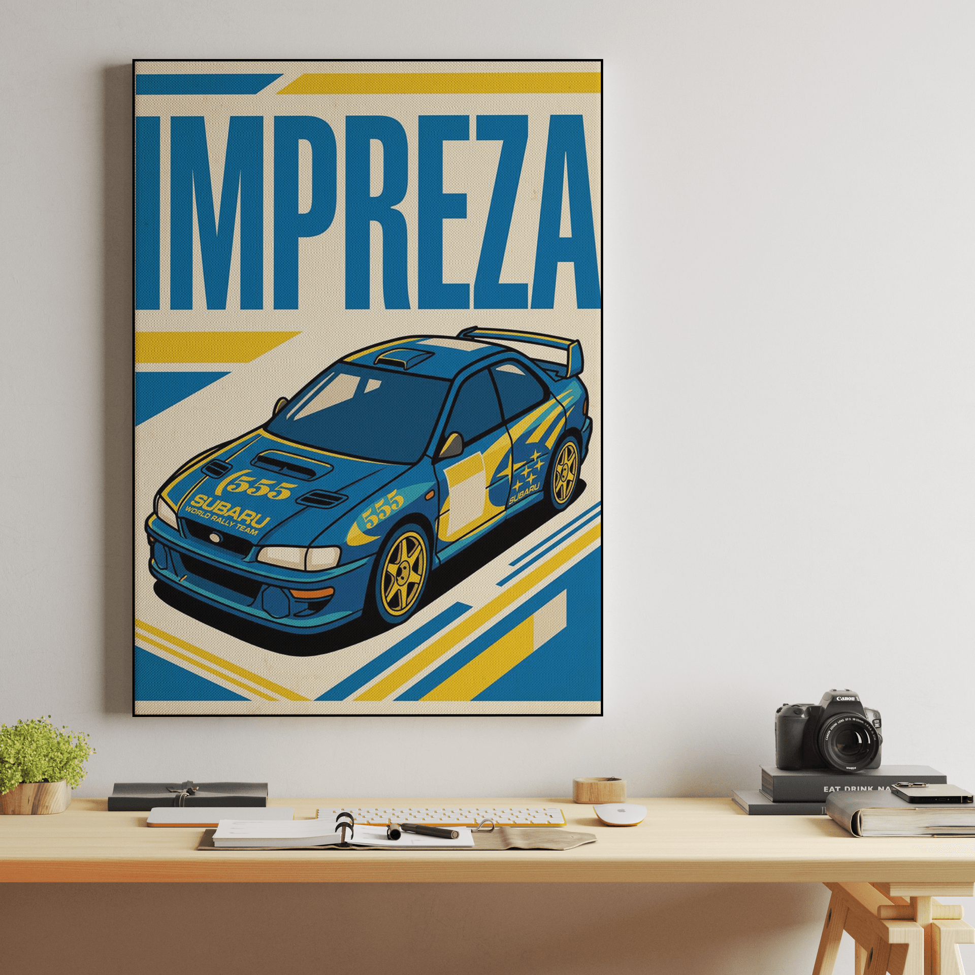 Retro Impreza 555 Rally Poster