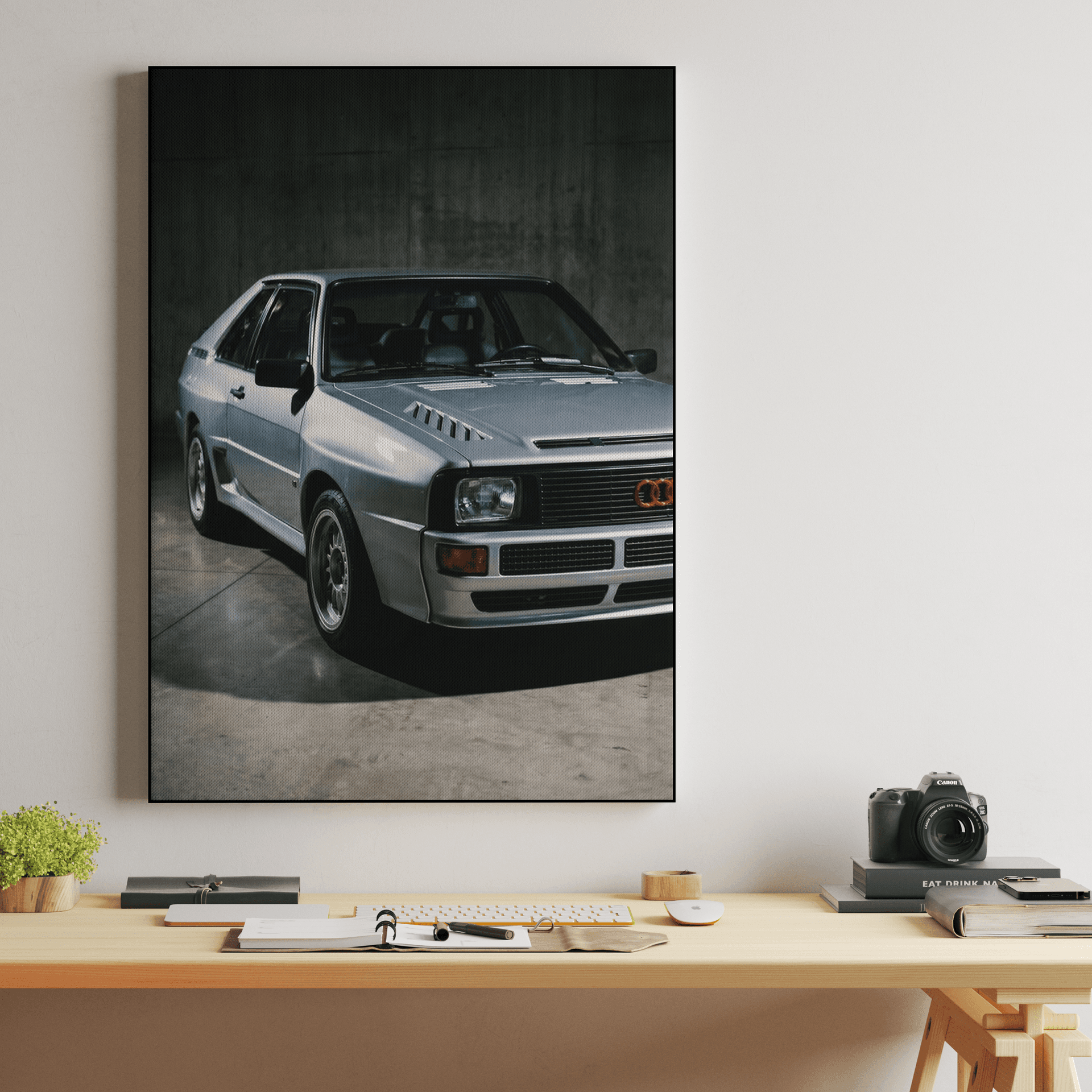 Audi Sport Quattro Silver Industrial Studio Portrait