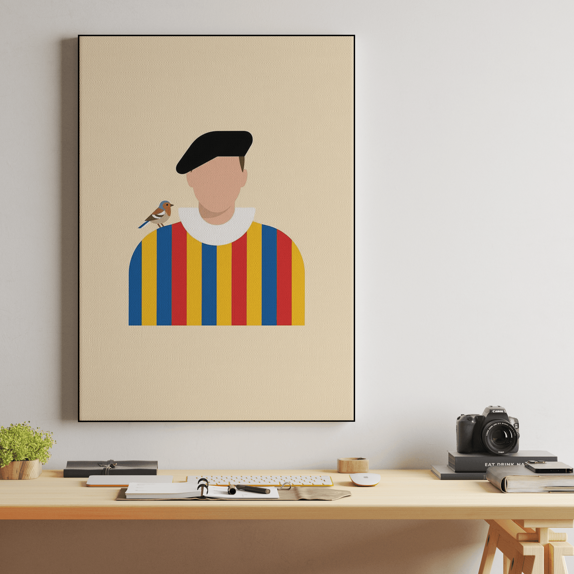 The Guard's Friend: Minimalist Swiss Guard Art