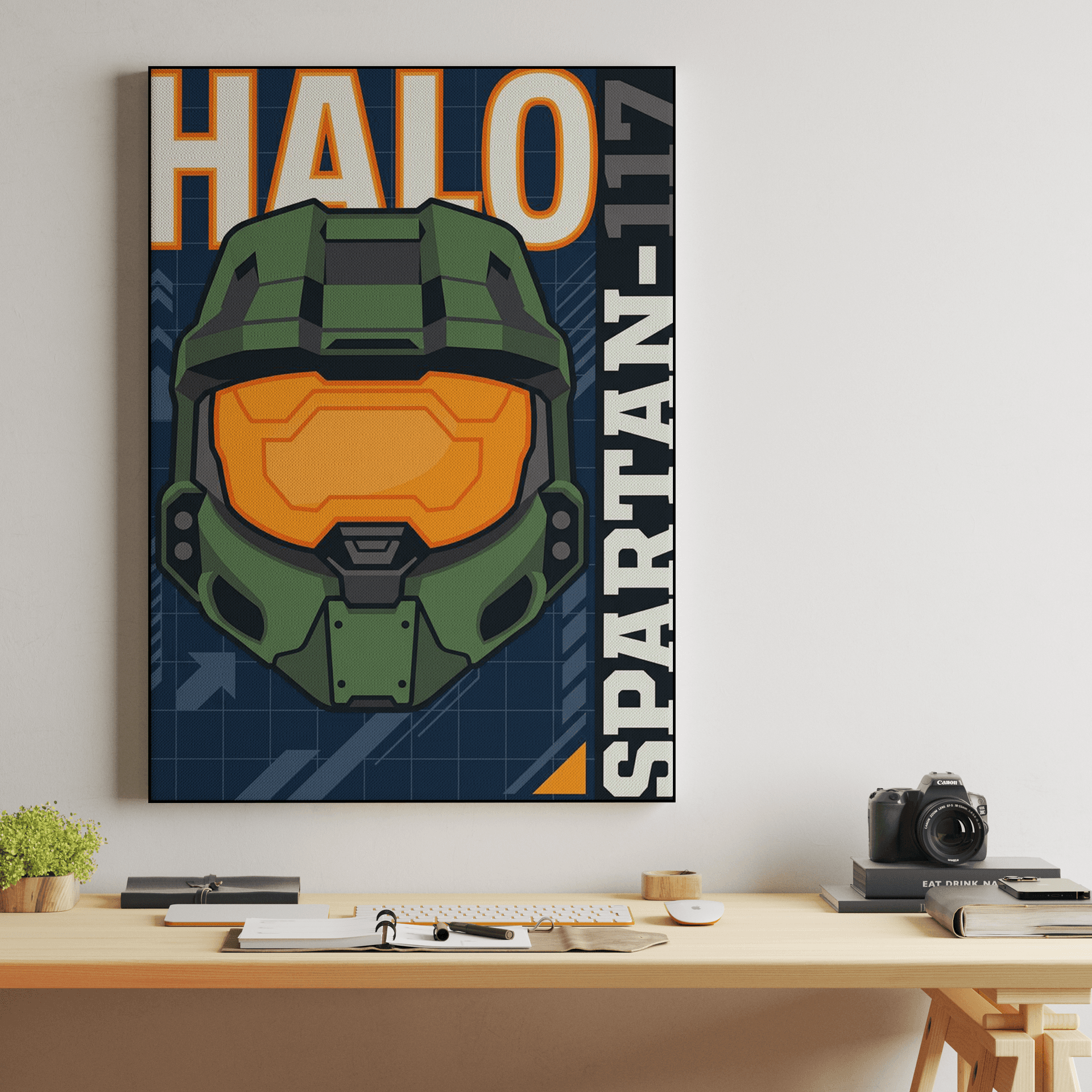 Spartan-117 Flat Art Poster