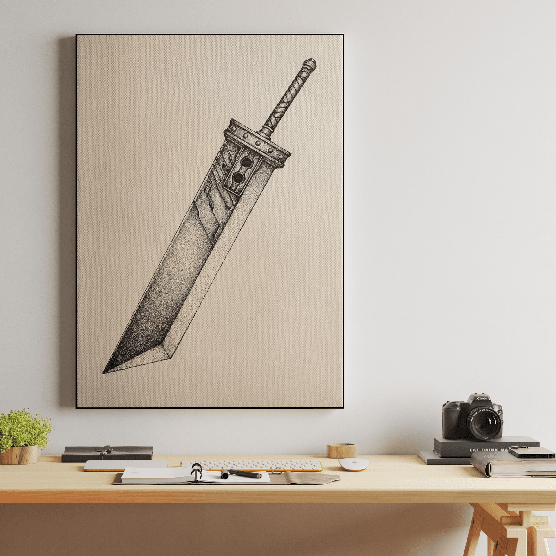 Pen and Ink Buster Sword