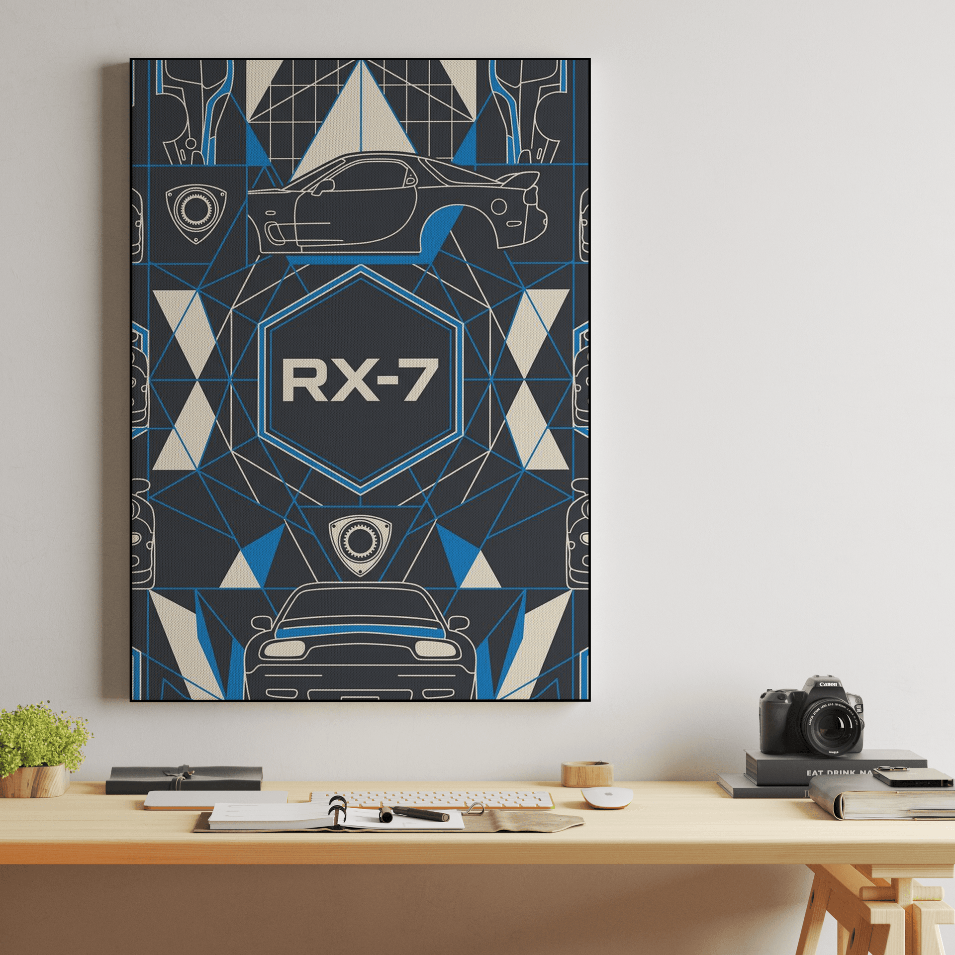 Geometric RX-7 FD3S Pattern Art