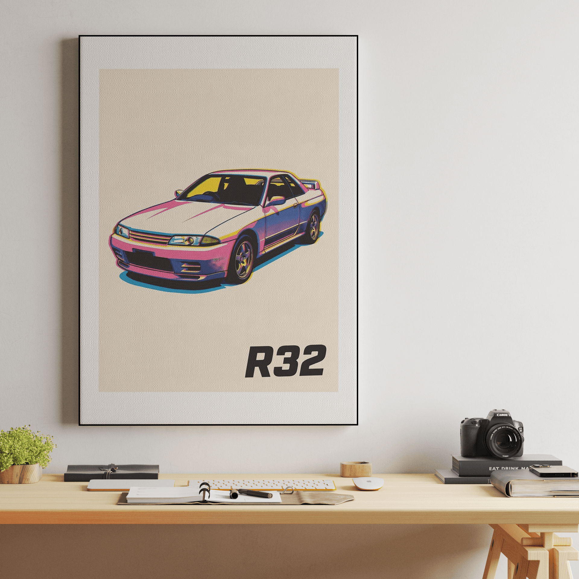 Retro Pop Art Skyline R32