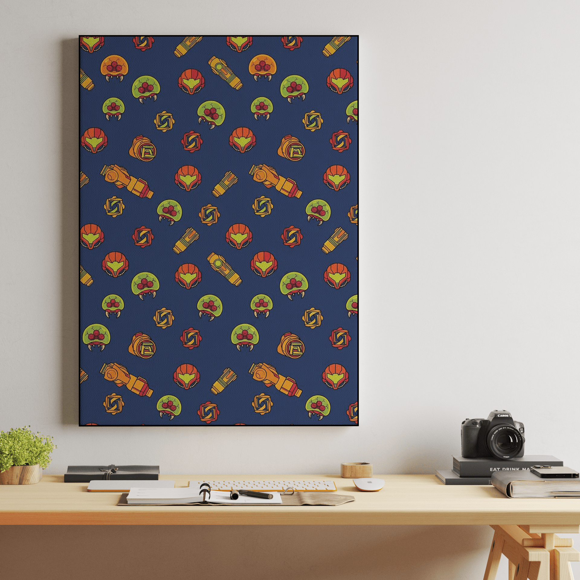 Metroid Universe Seamless Pattern
