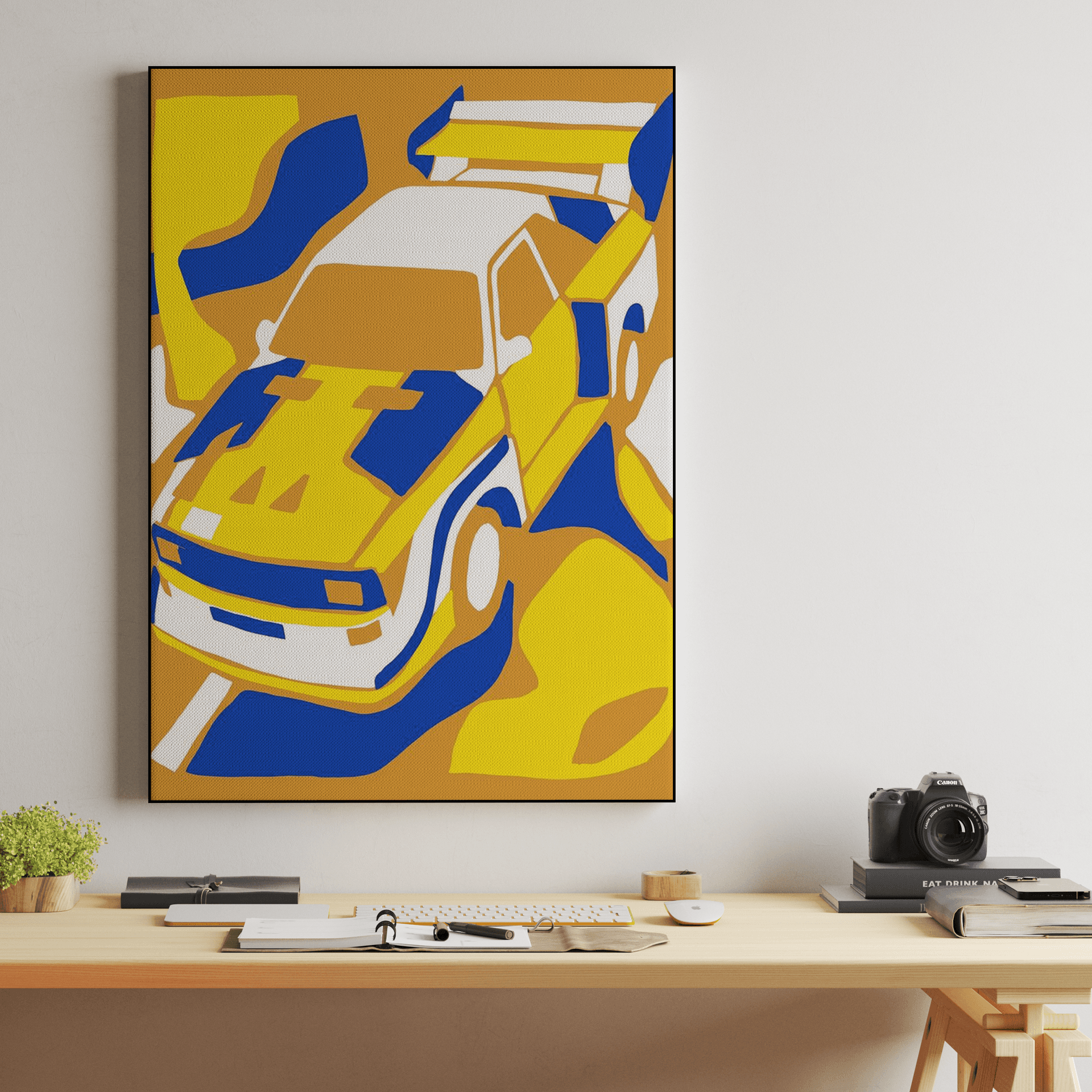 Minimalist S1 Rally Icon: Bold Flat Art