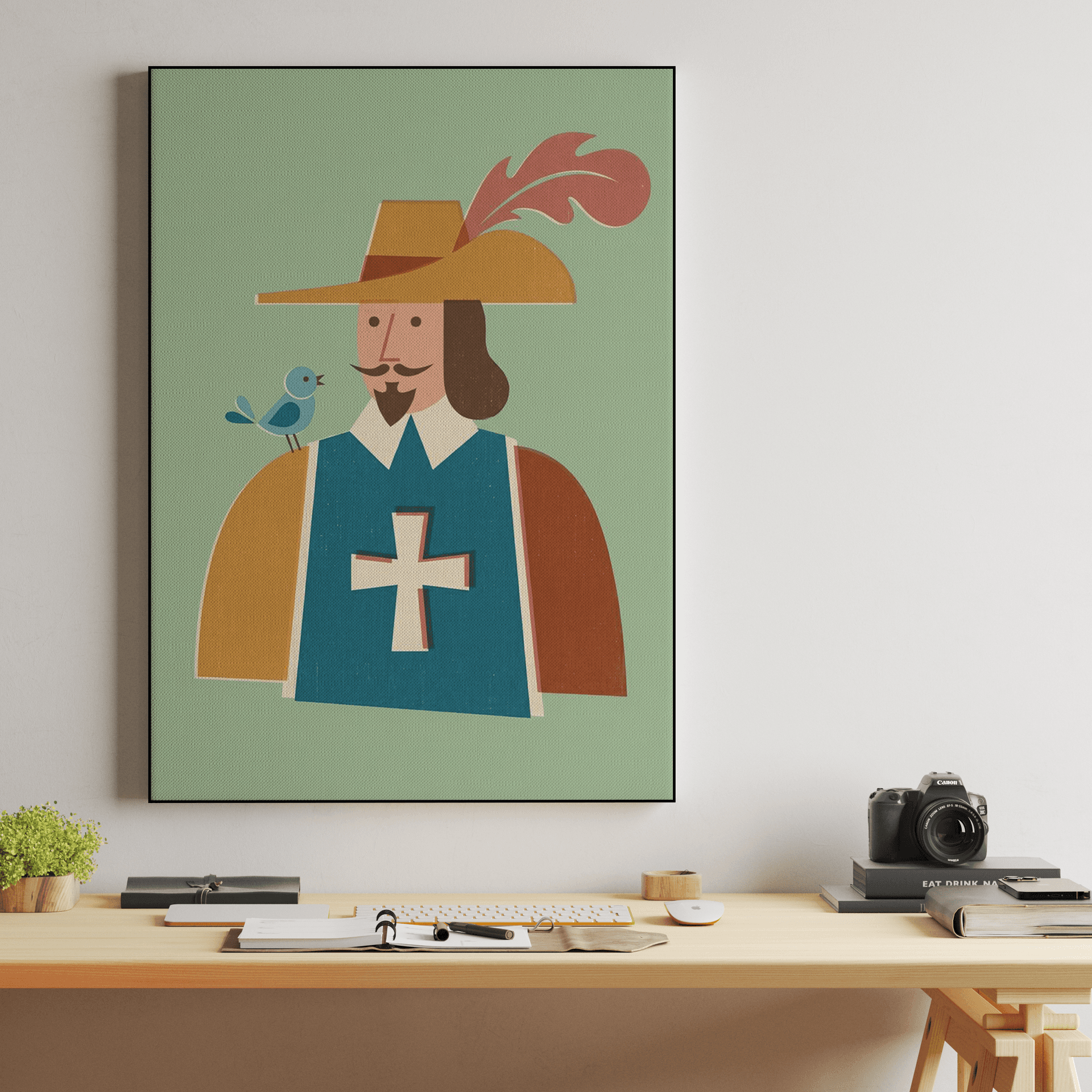 The Musketeer's Song: Minimalist French Guard Art