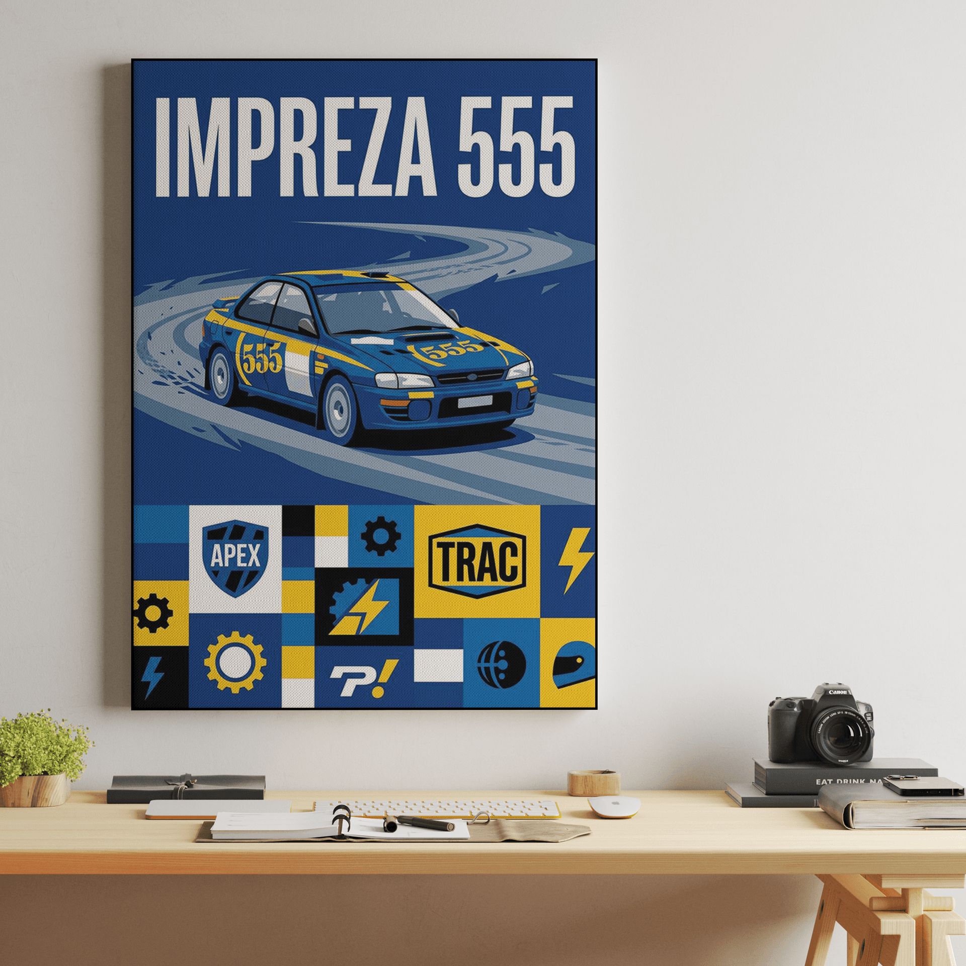 Impreza 555 Graphic Poster Art